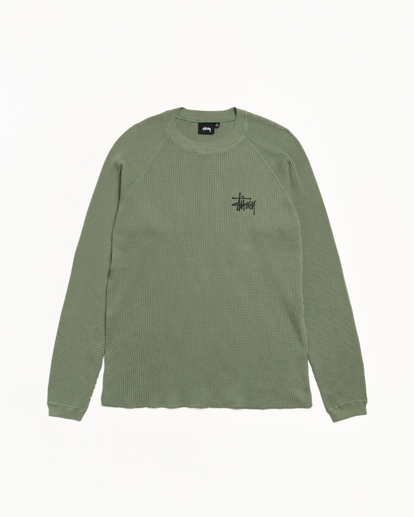 Raglan Thermal LS Crew – Sage | Tops & Shirts | Stüssy
