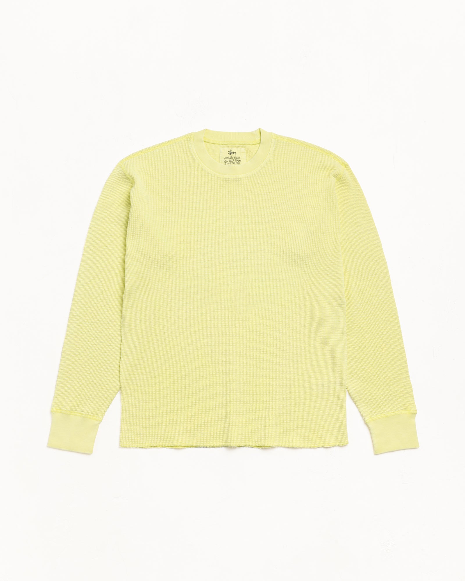 Pigment Dyed LS Thermal – Lime | Tops & Knits | Stüssy