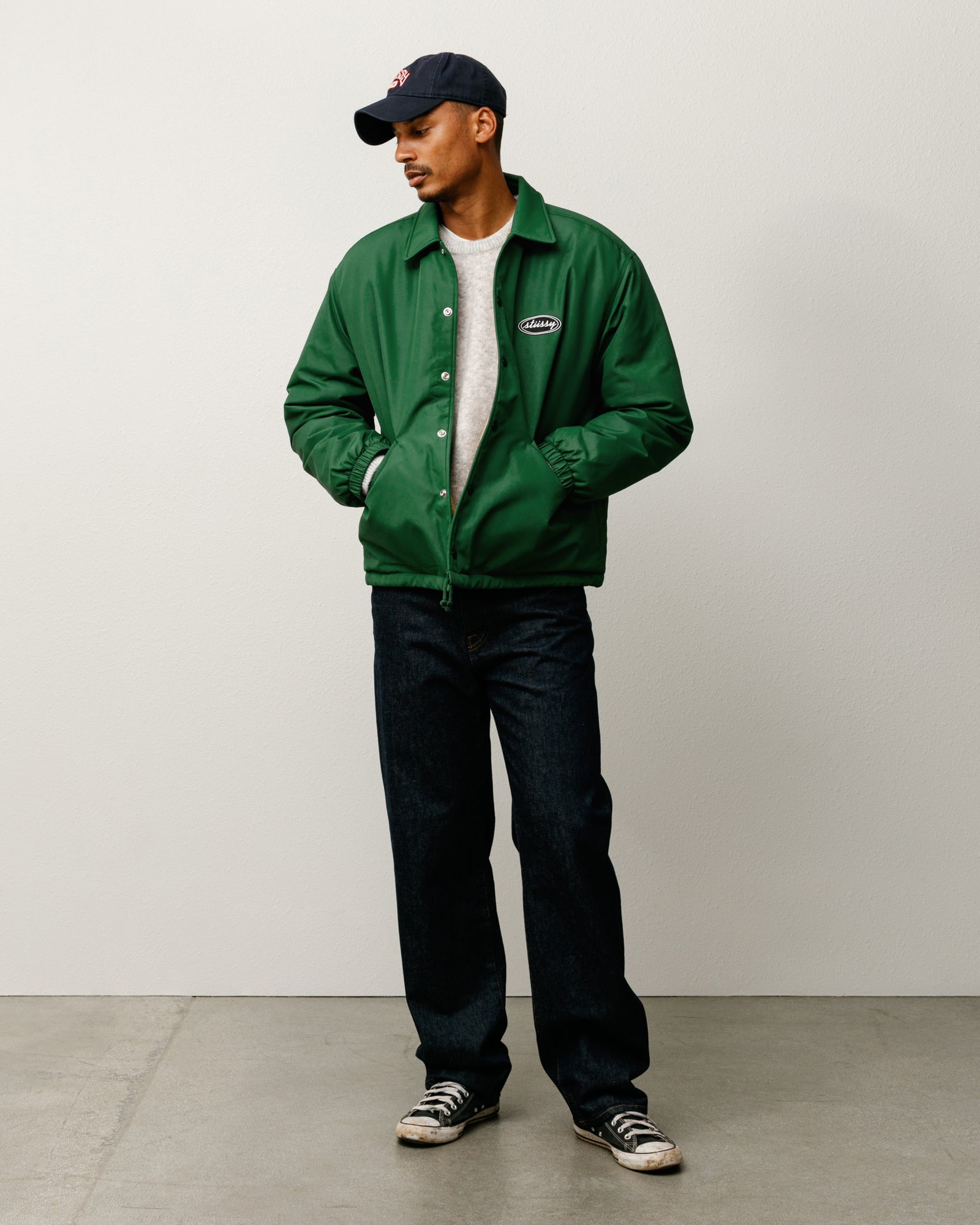 Coaches Jacket – Green | Outerwear | Stüssy