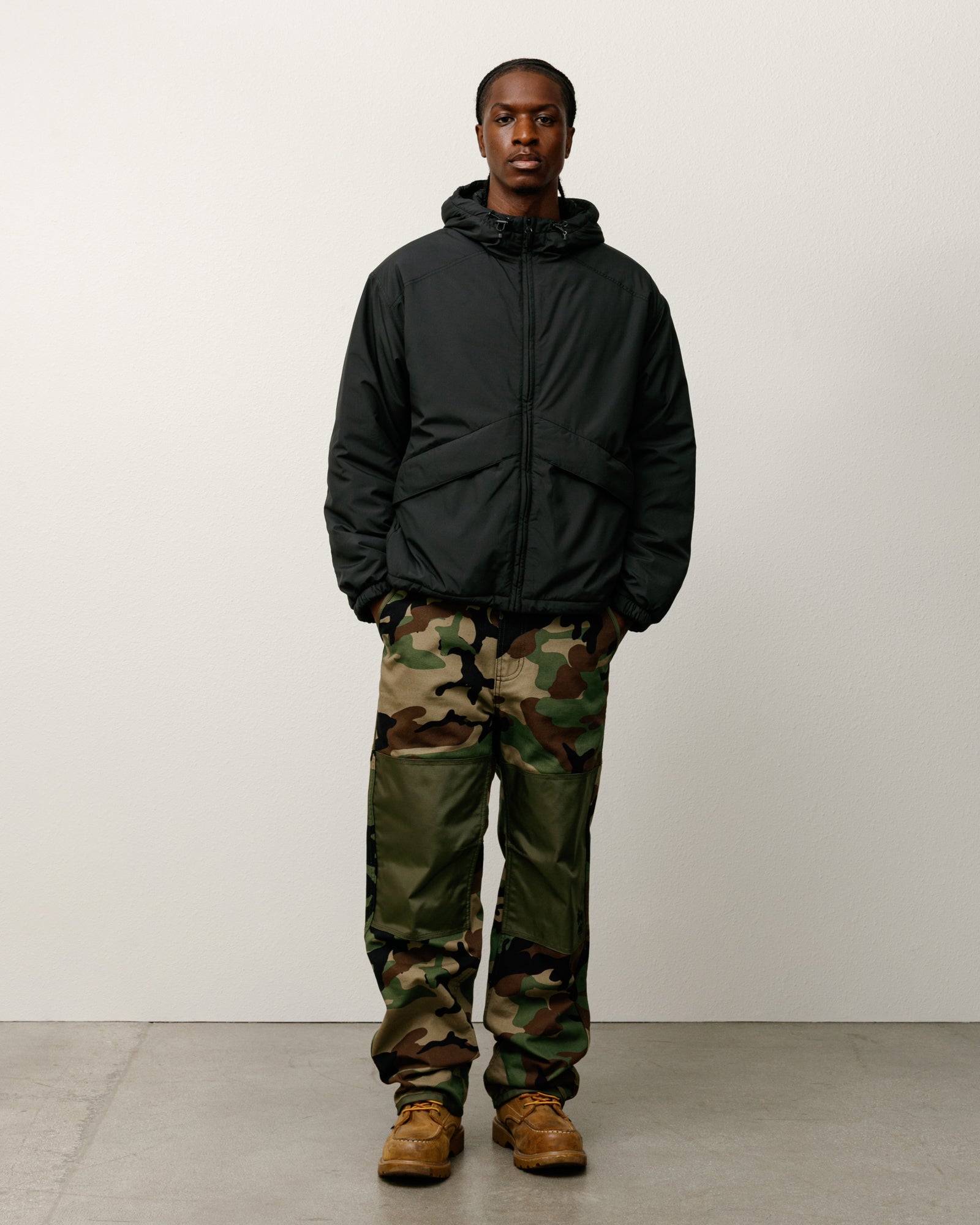 Insulated Hooded Jacket – Black Outerwear Stüssy