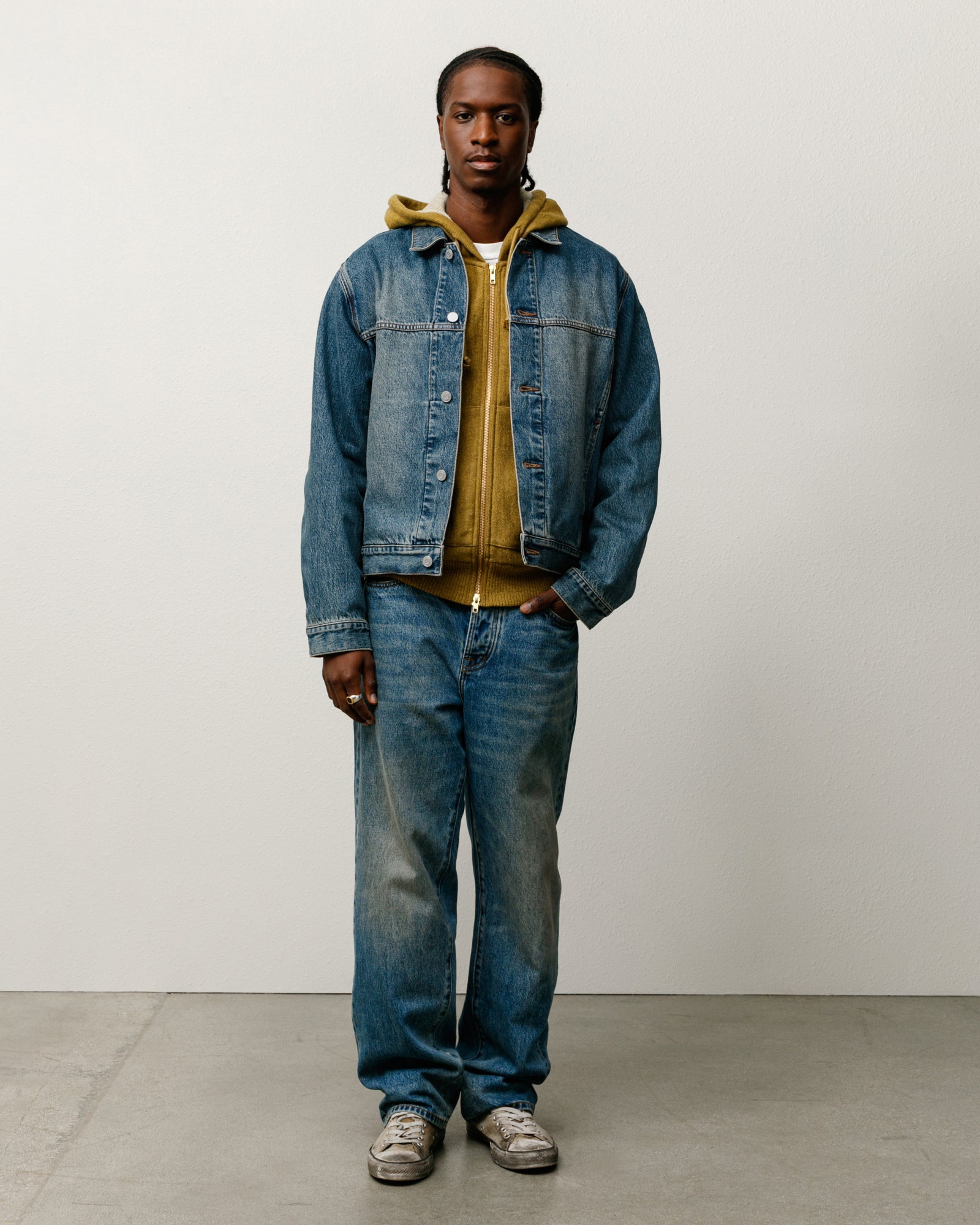 Trucker Jacket Denim – Vintage Mid Wash | Outerwear | Stüssy