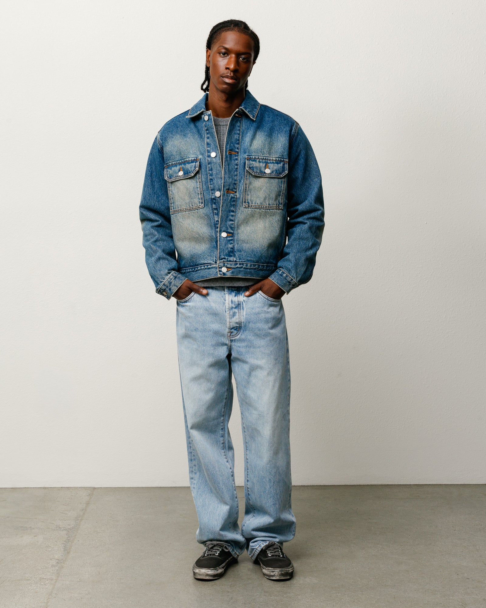 Denim Trucker Jacket - Dark Wash Indigo | Outerwear