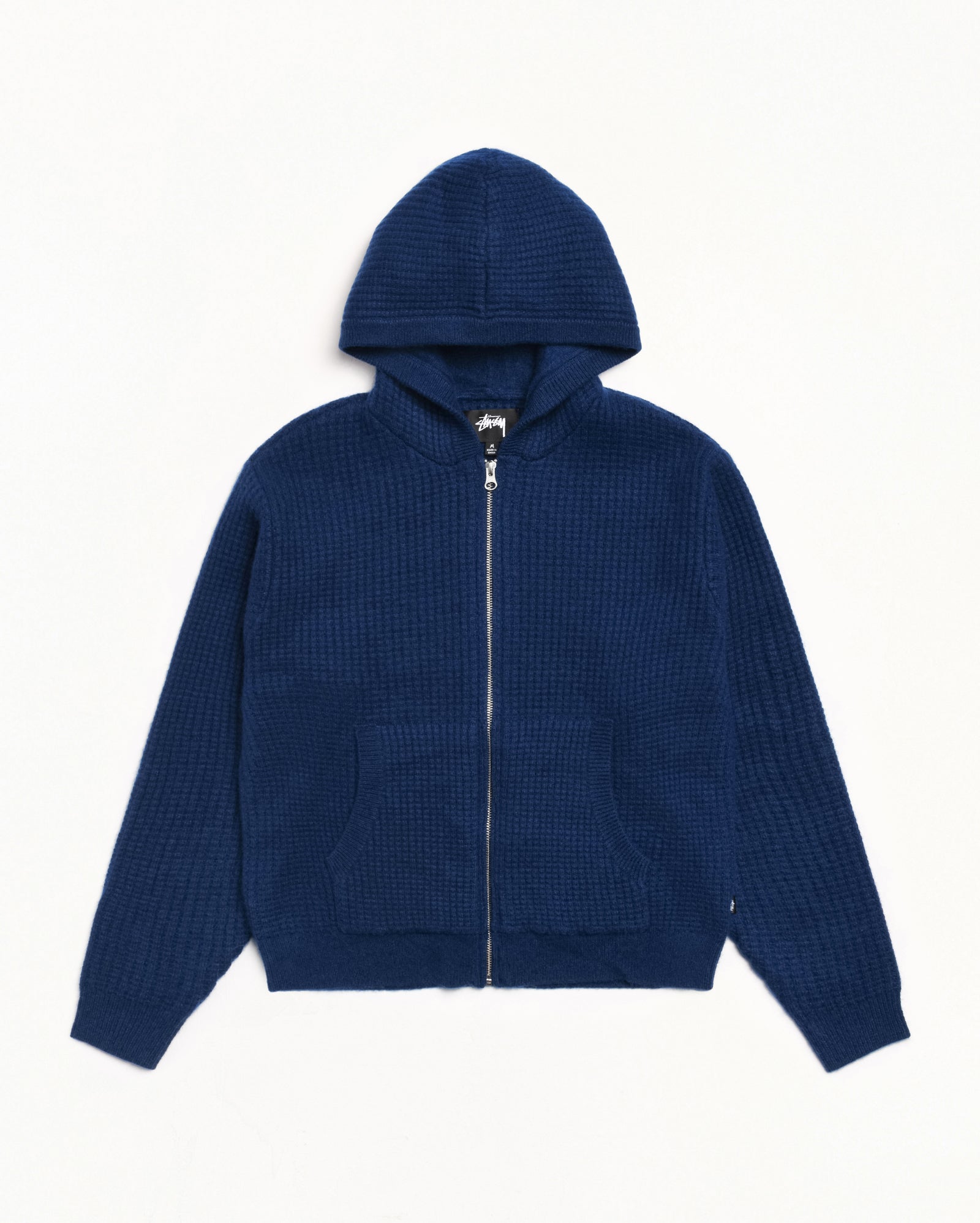 WAFFLE CASHMERE ZIP HOOD SWEATER - Main Image