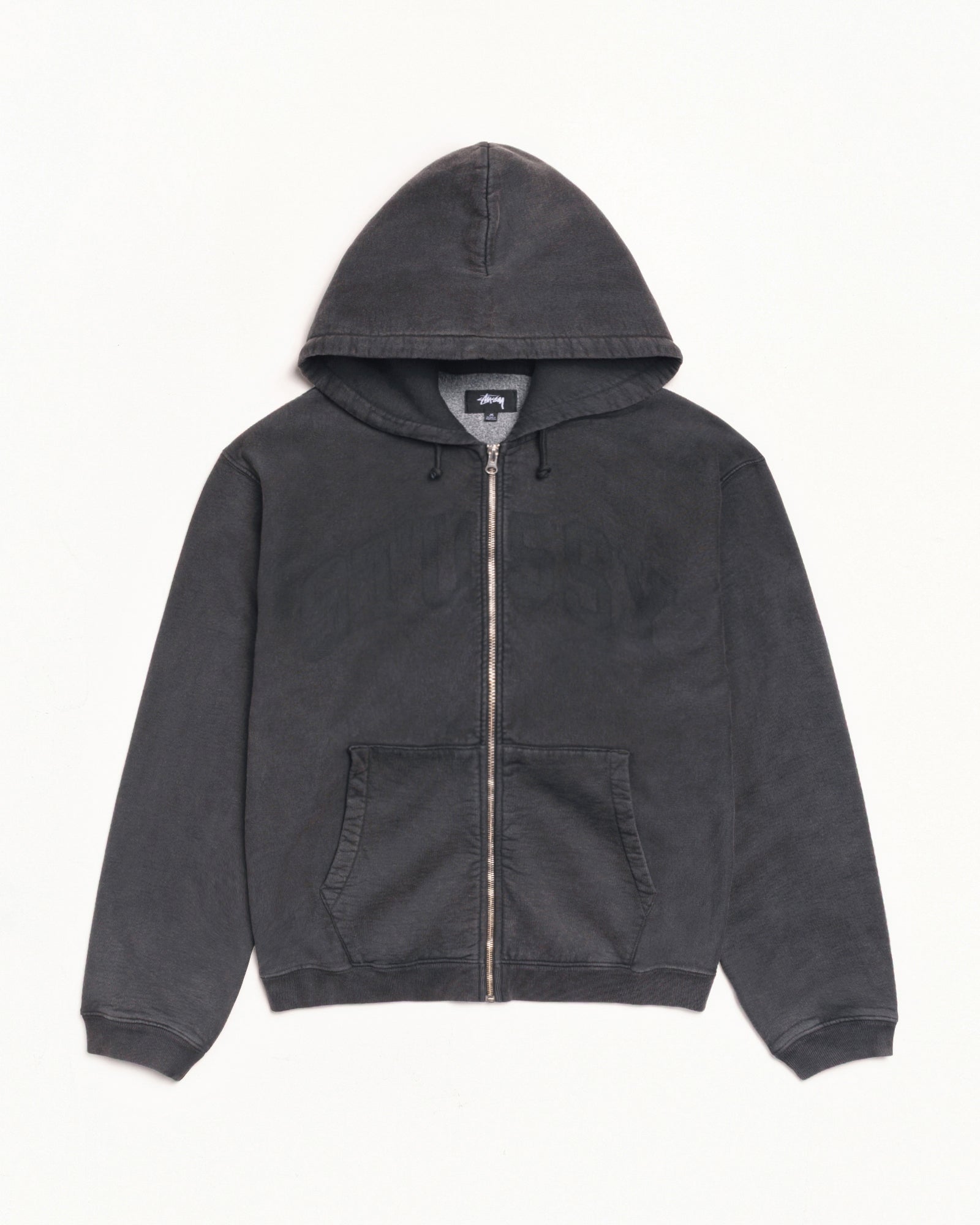 stussy ZIP HOODIE FADED GRAPHICステューシー Stussy Faded Graphic Zip Hoodie Washed Black Men's - FW24 - US