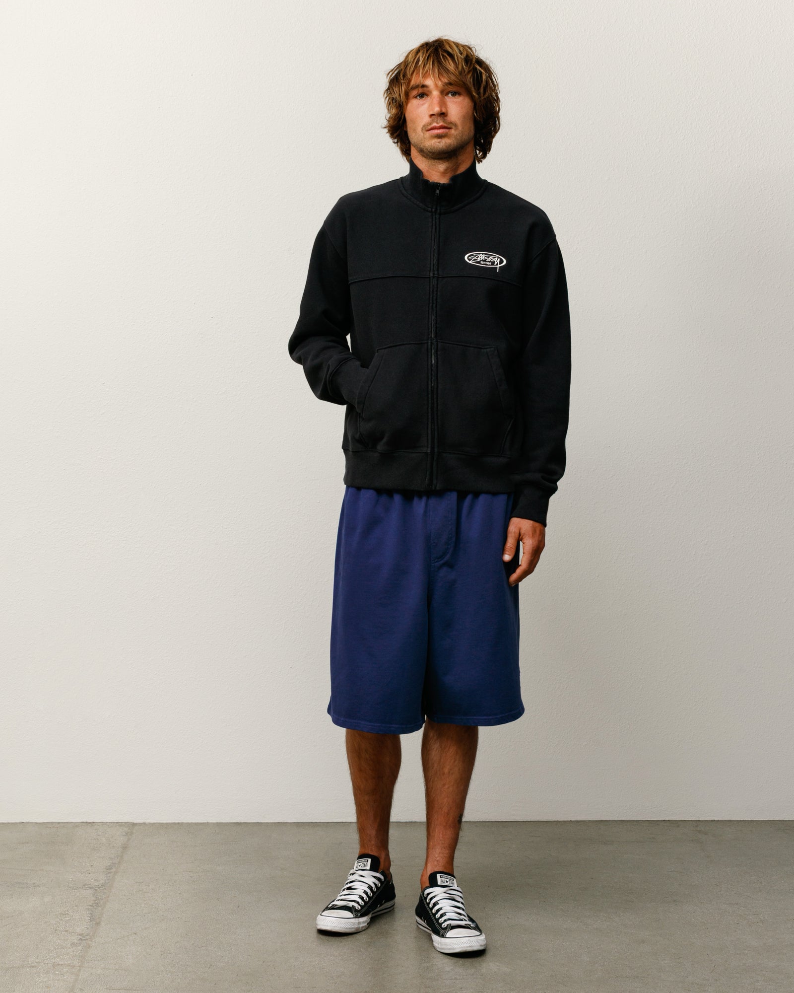 Fleece Track Jacket – Black | Zip-up Fleece | Stüssy Fleece Track Jacket – Black | Zip-up Fleece | Stüssy