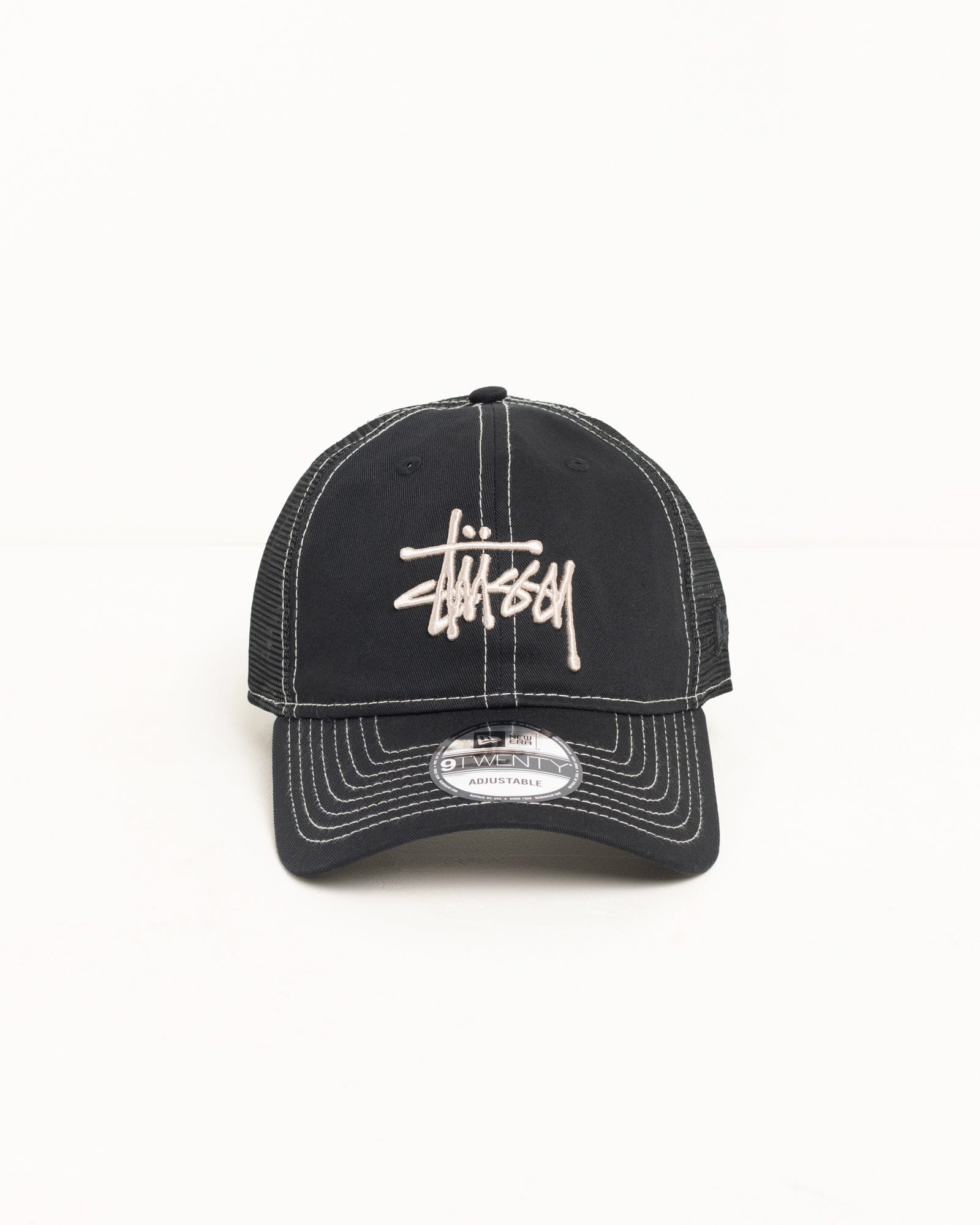New Era 9TWENTY Basic Trucker – Black | Headwear | Stüssy