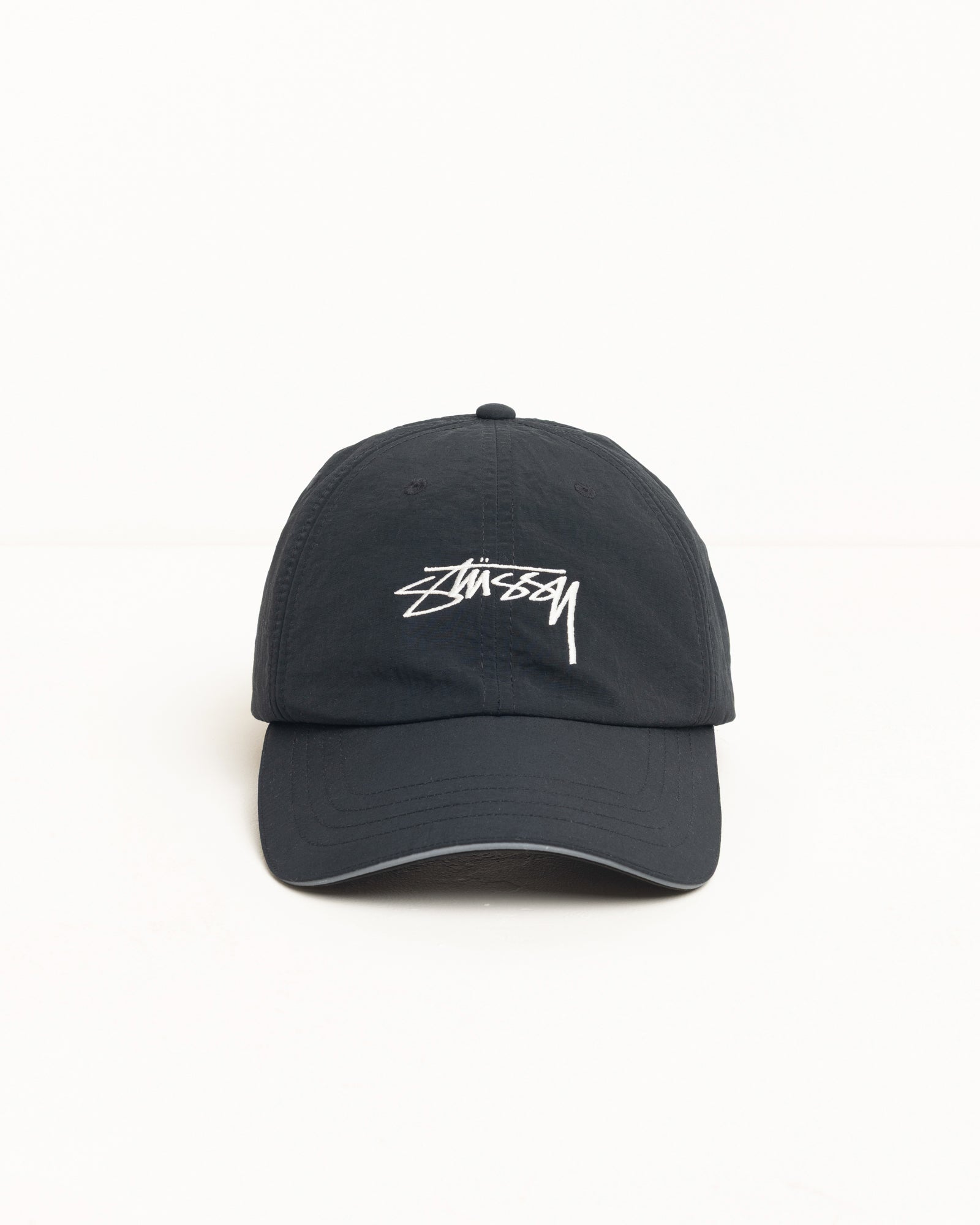 Smooth Stock Nylon Sport Cap – Black | Headwear | Stüssy