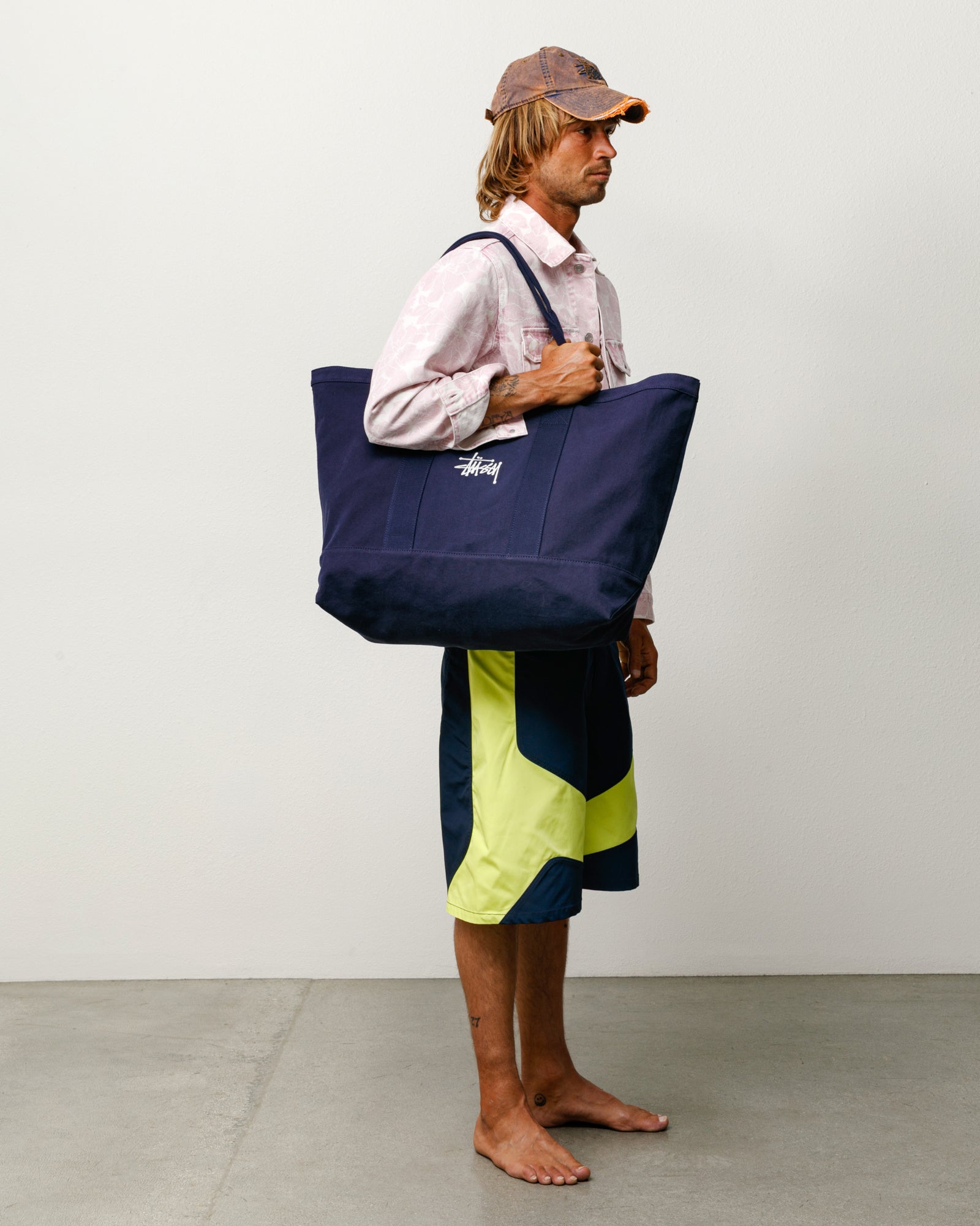 Canvas Extra Large Tote – Navy | Accessories | Stüssy