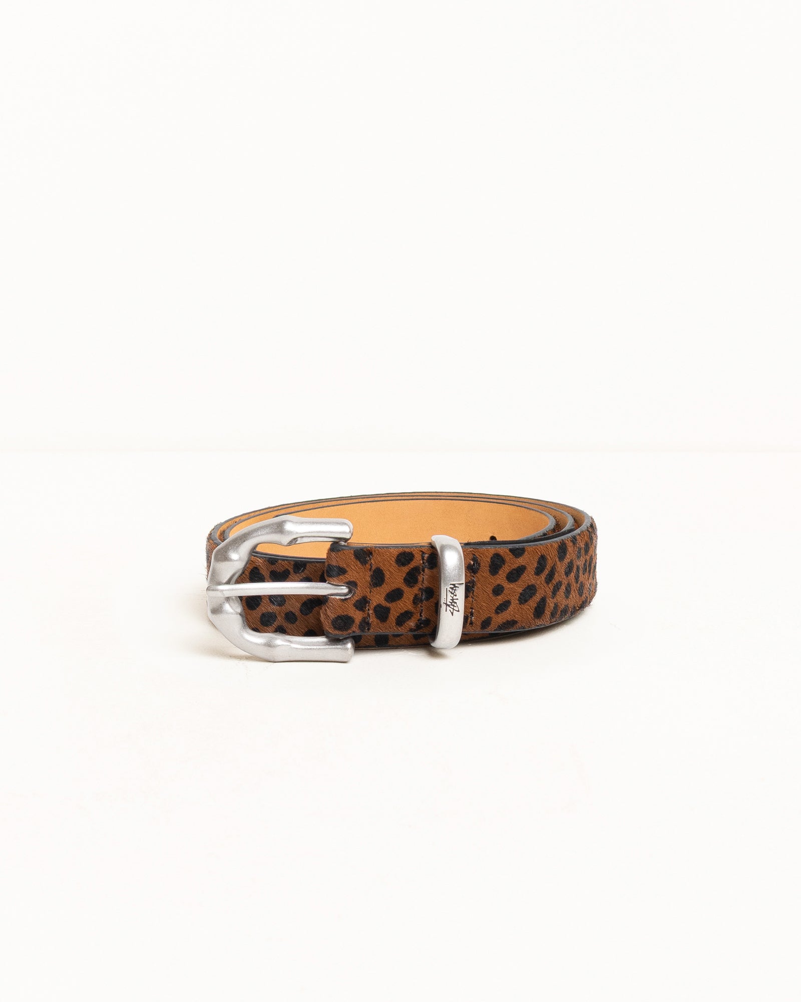stussy gator leather dress belt STUSSY / GATOR LEATHER DRESS BELT / BLACK