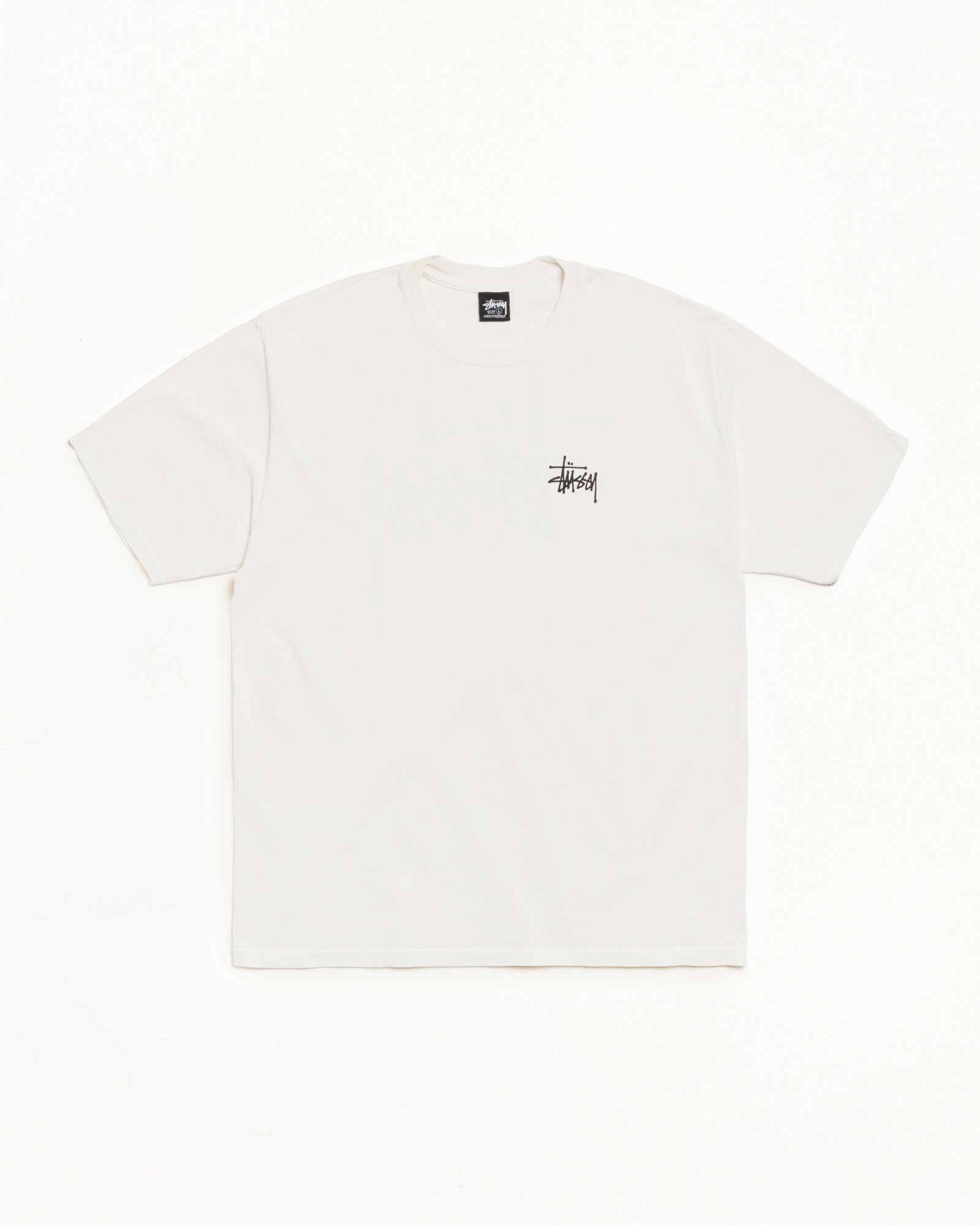 stussy BASIC STÜSSY TEE PIGMENT DYED Stussy Basic Pigment Dyed Tee Black Men's - US
