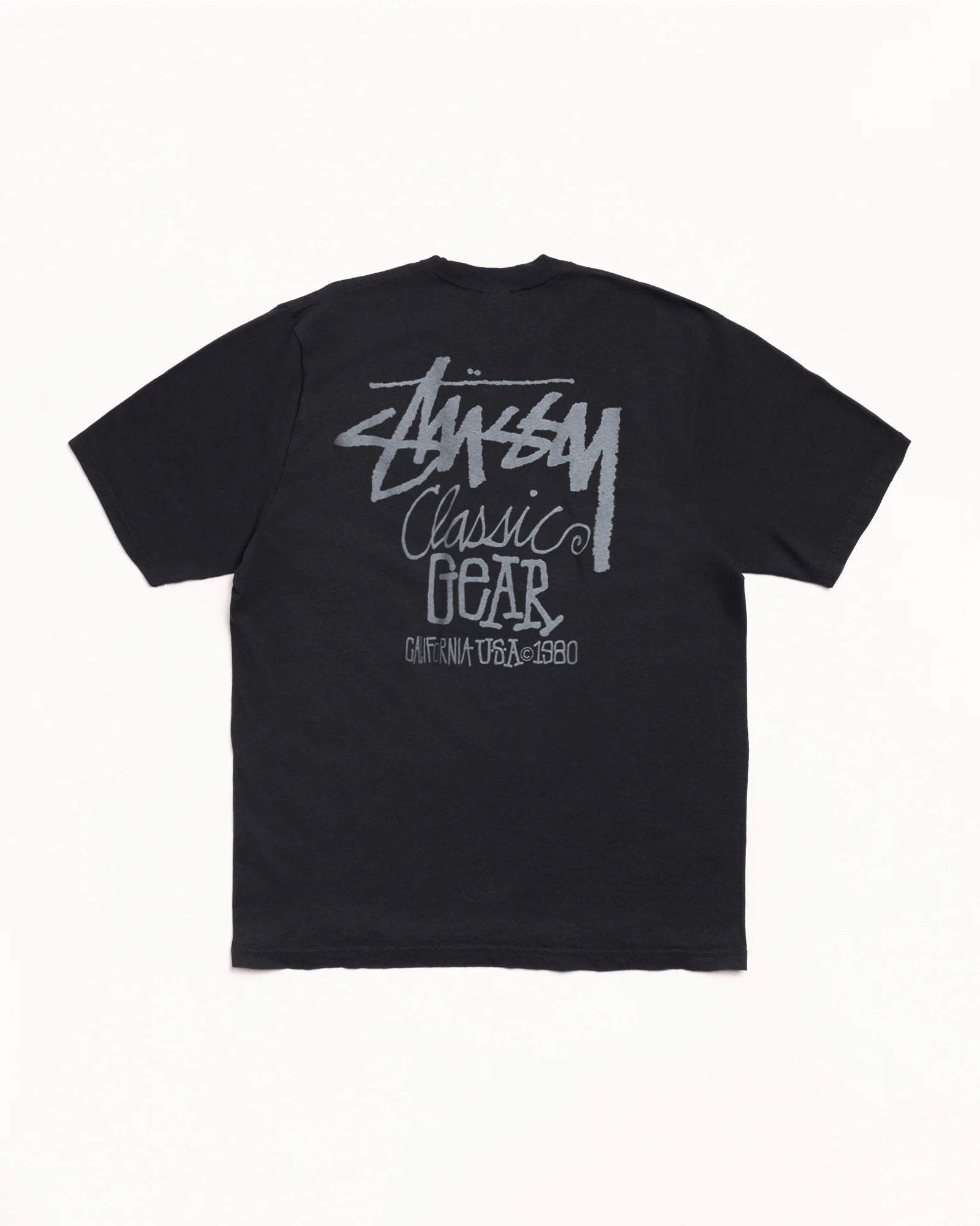 Classic Gear Tee Pigment Dyed – Faded Black/White | Tees | Stüssy
