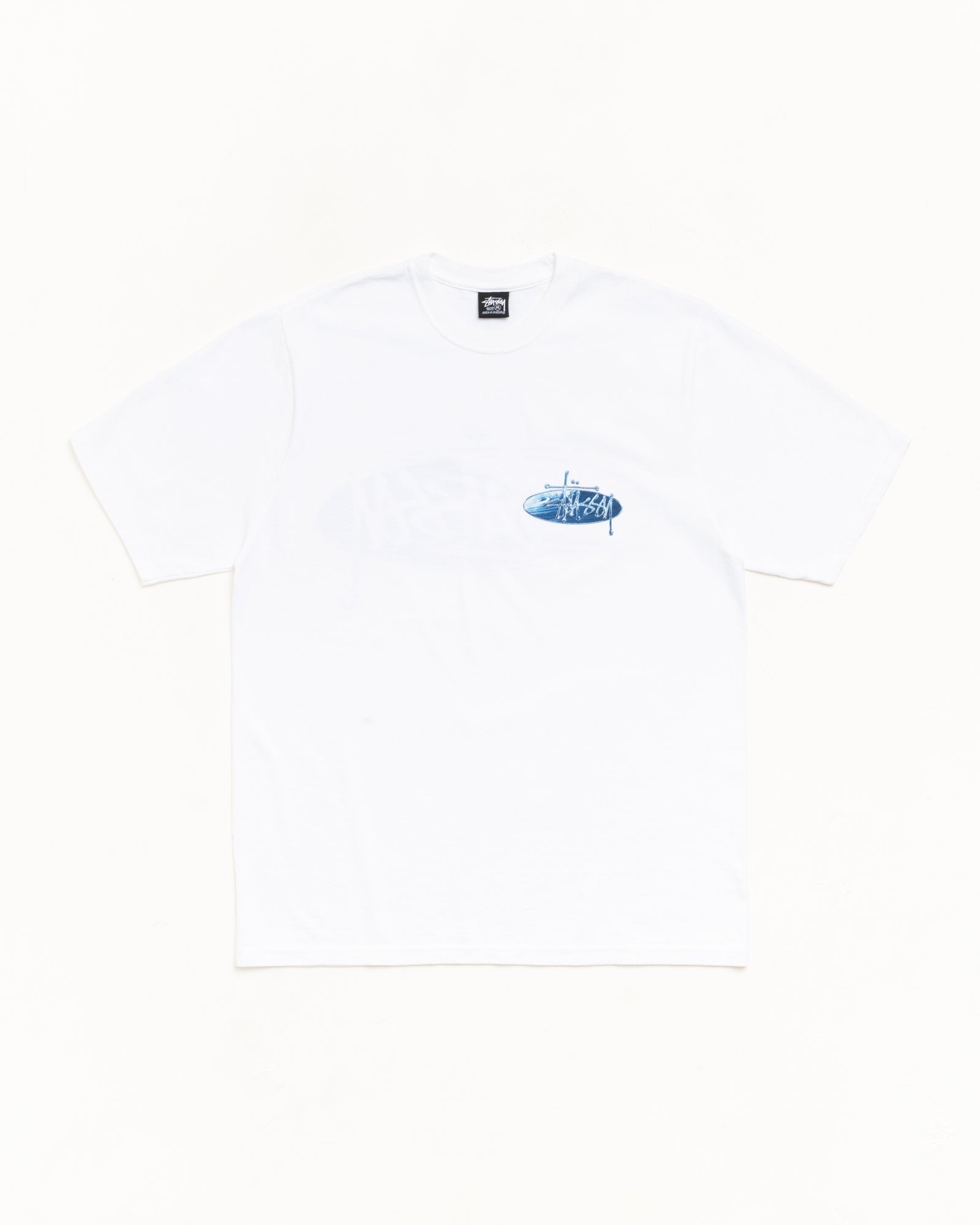 Wave Oval Tee – White | Tees | Stüssy