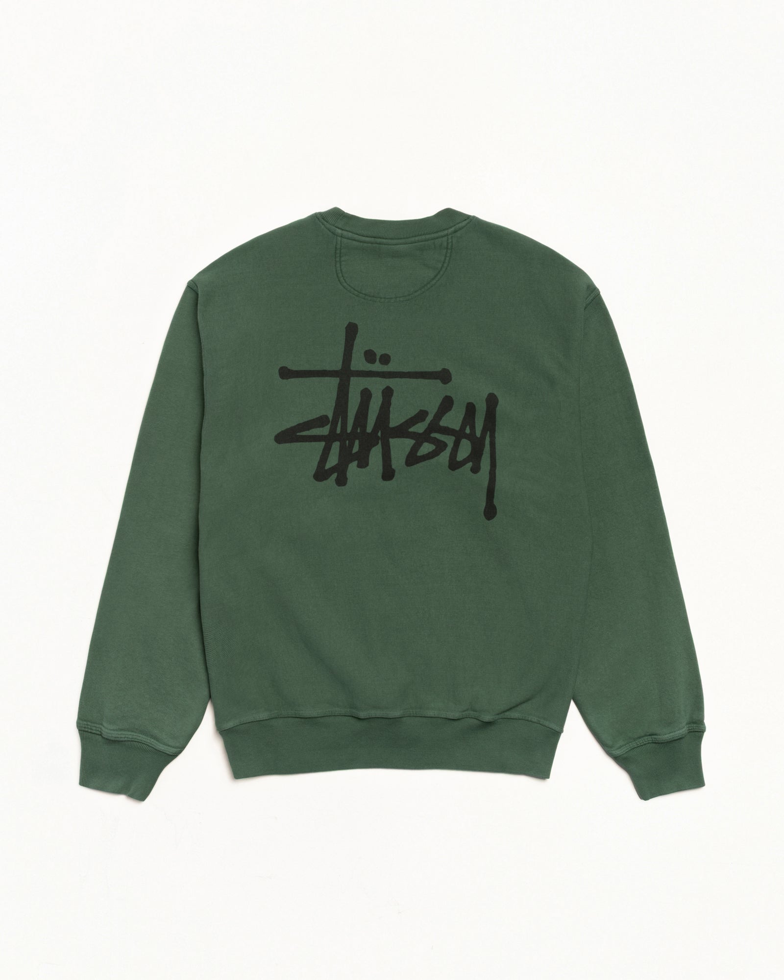 【STUSSY】25ss BASIC STUSSY CREW PIGMENT DYED スウェット Basic Stüssy Crew Pigment Dyed – Pine | Tee & Sweats | Stüssy