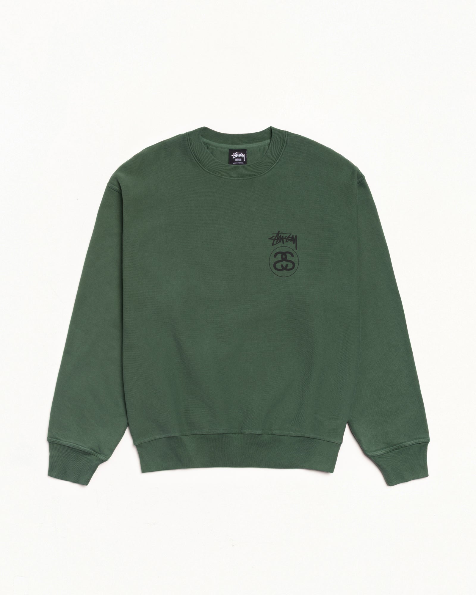 Stock Link Crew Pigment Dyed – Pine | Sweats | Stüssy