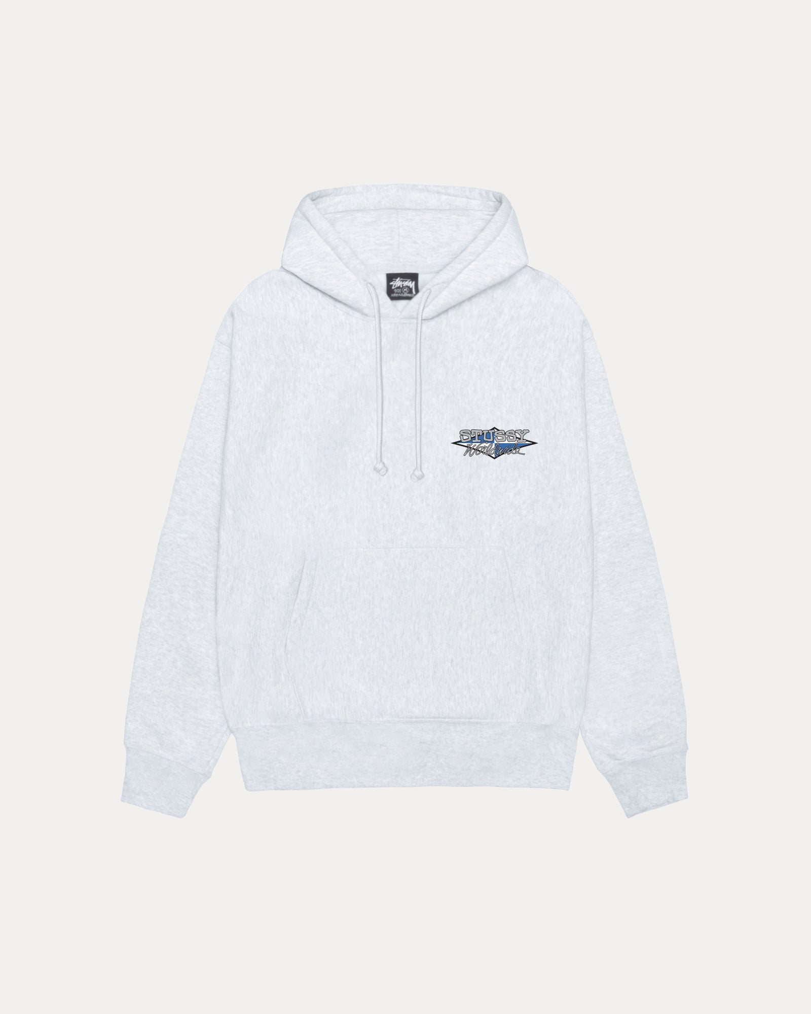 Worldwide Diamond Hoodie – Ash Heather Sweats Stüssy