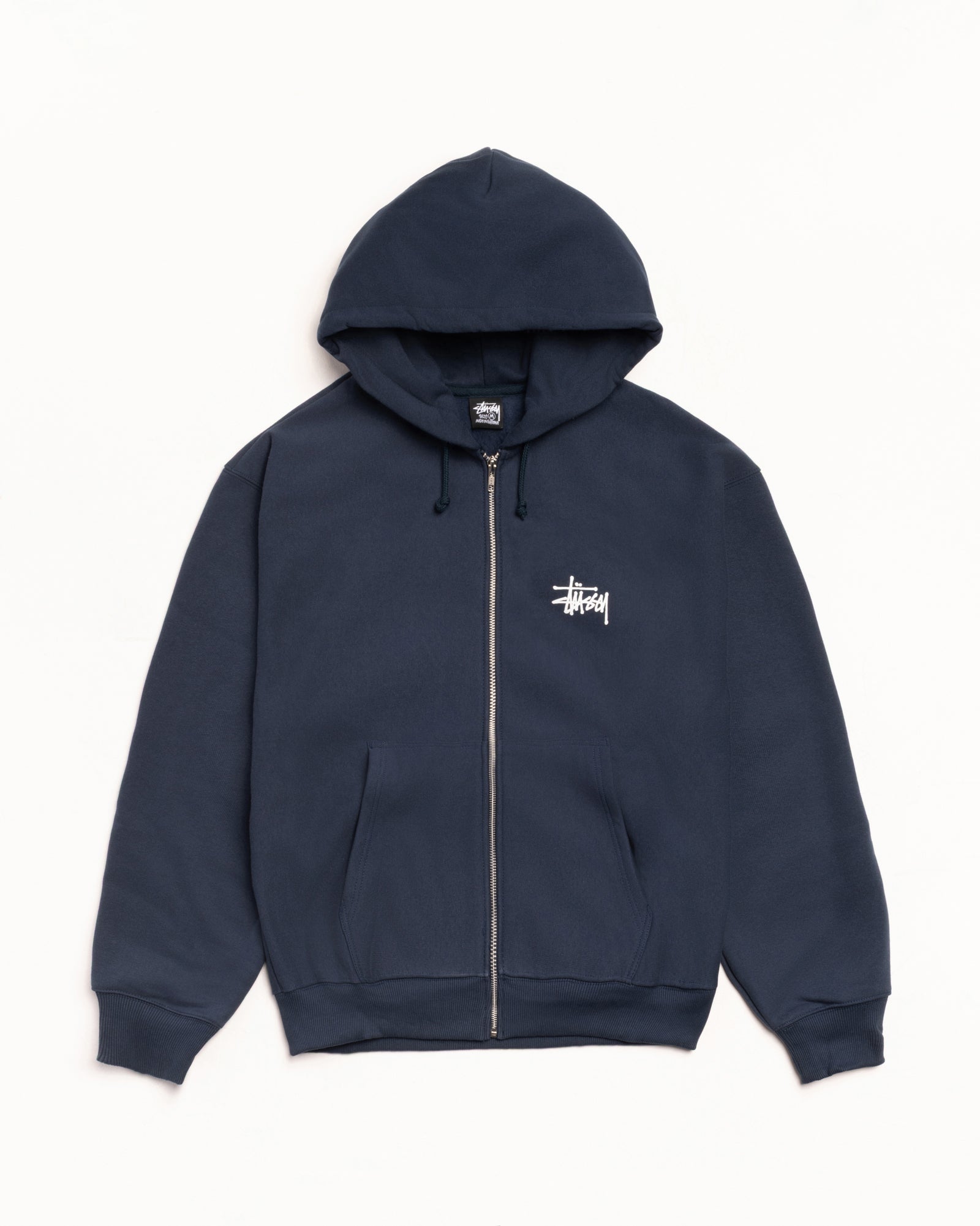 Stussy フード付きネイビージャケット Basic Stüssy Zip Hoodie – Navy | Sweats | Stüssy
