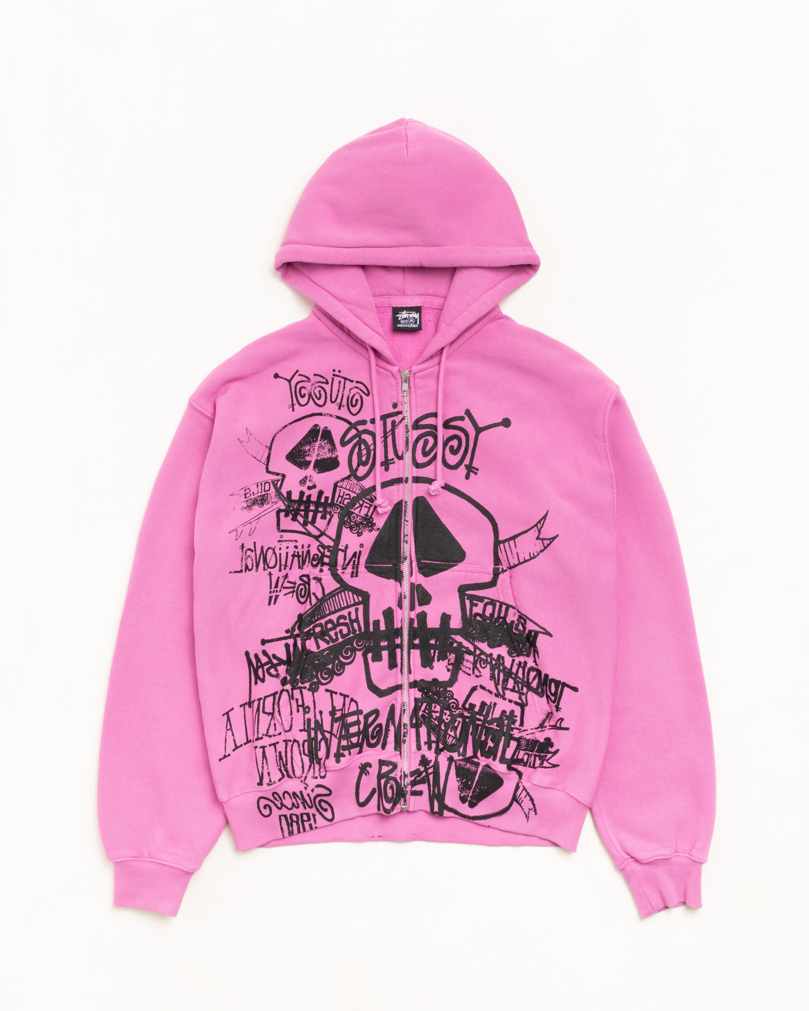 Stussy ピンク フーディー M Skulls Zip Hoodie Pigment Dyed – Pink | Sweats | Stüssy