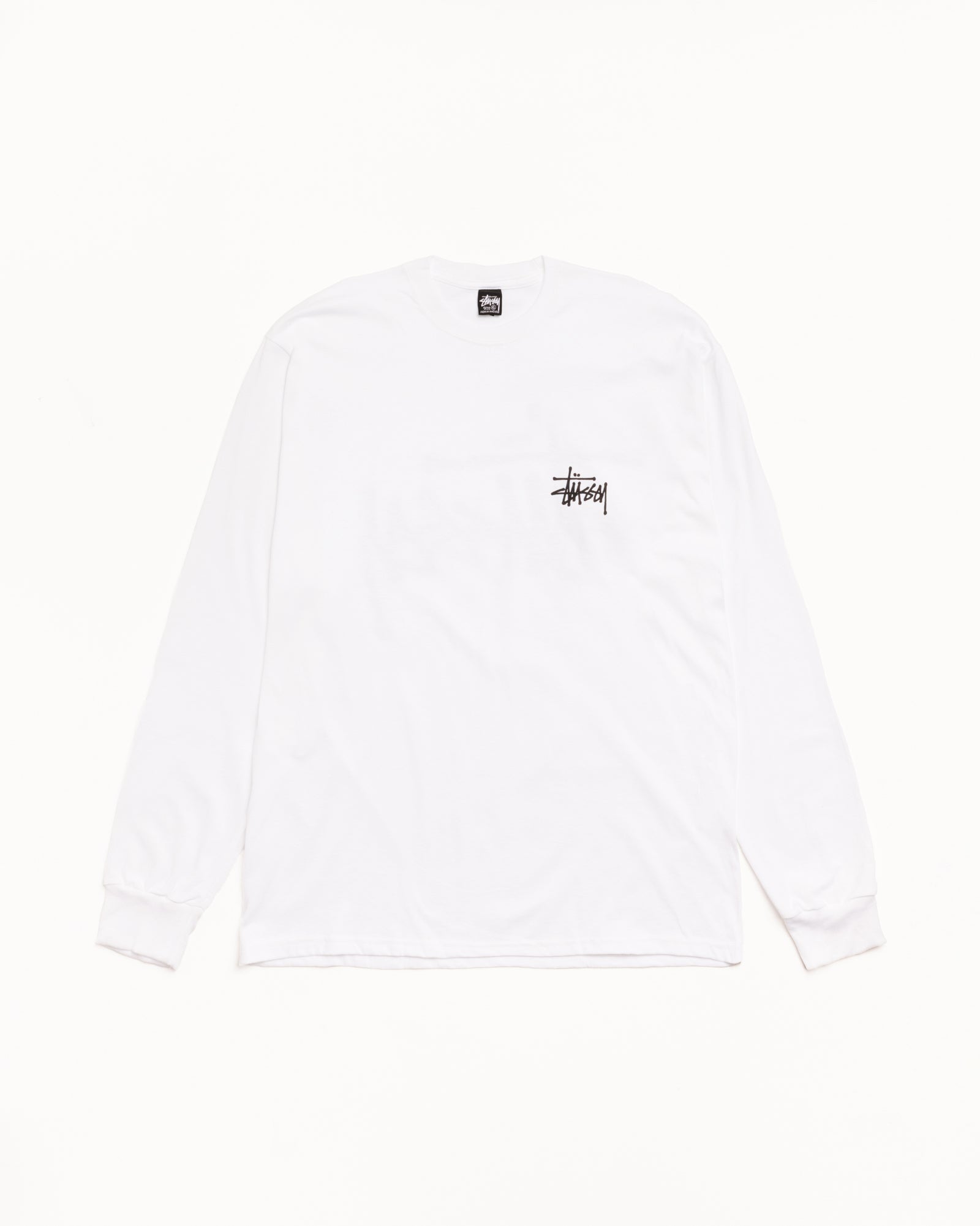 公式25SS BASIC STUSSY PIGMENT DYED ロンT白　M Basic Stüssy Ls Tee – White | Tees | Stüssy