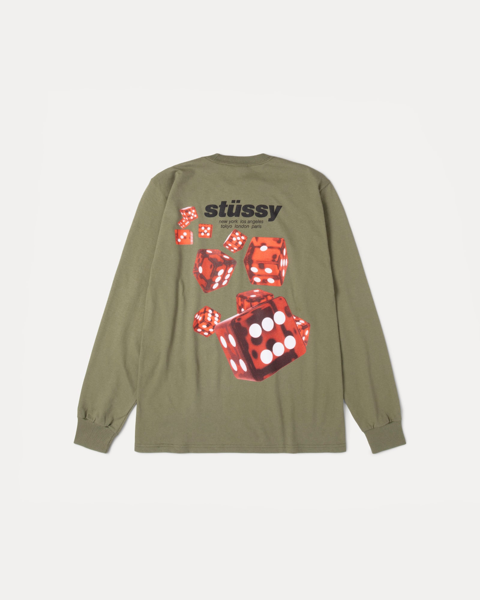 Rollers Ls Tee – Olive | Tees | Stüssy Rollers Ls Tee – Olive | Tees | Stüssy