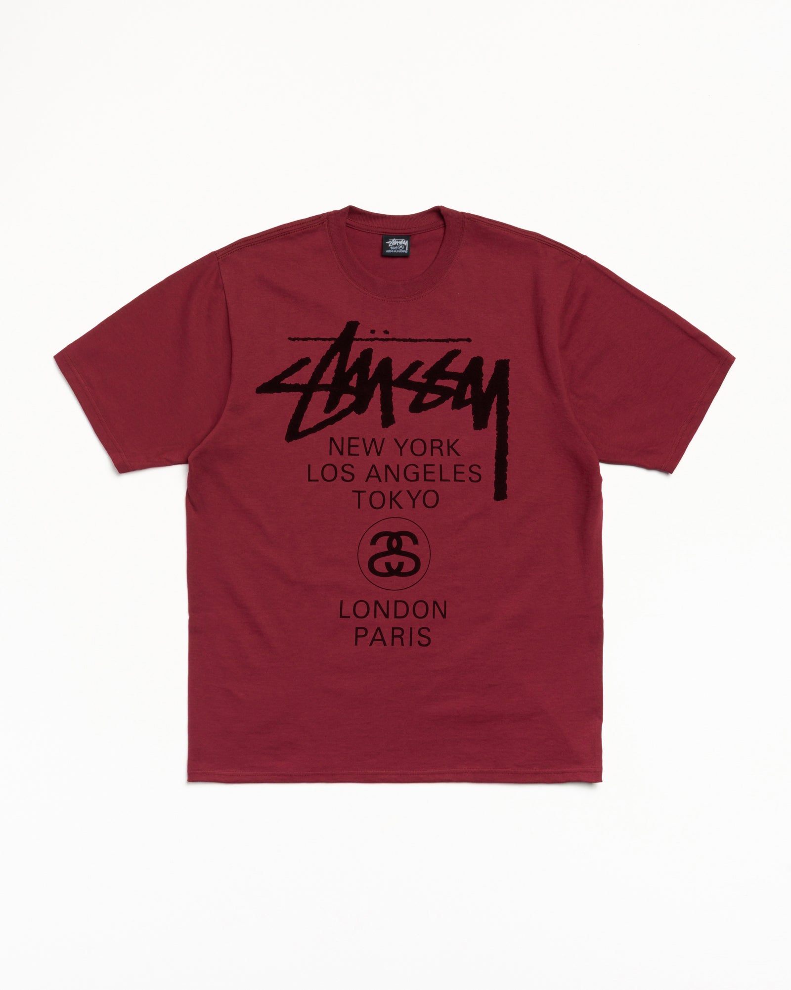 World Tour Tee – Wine | Tees | Stüssy