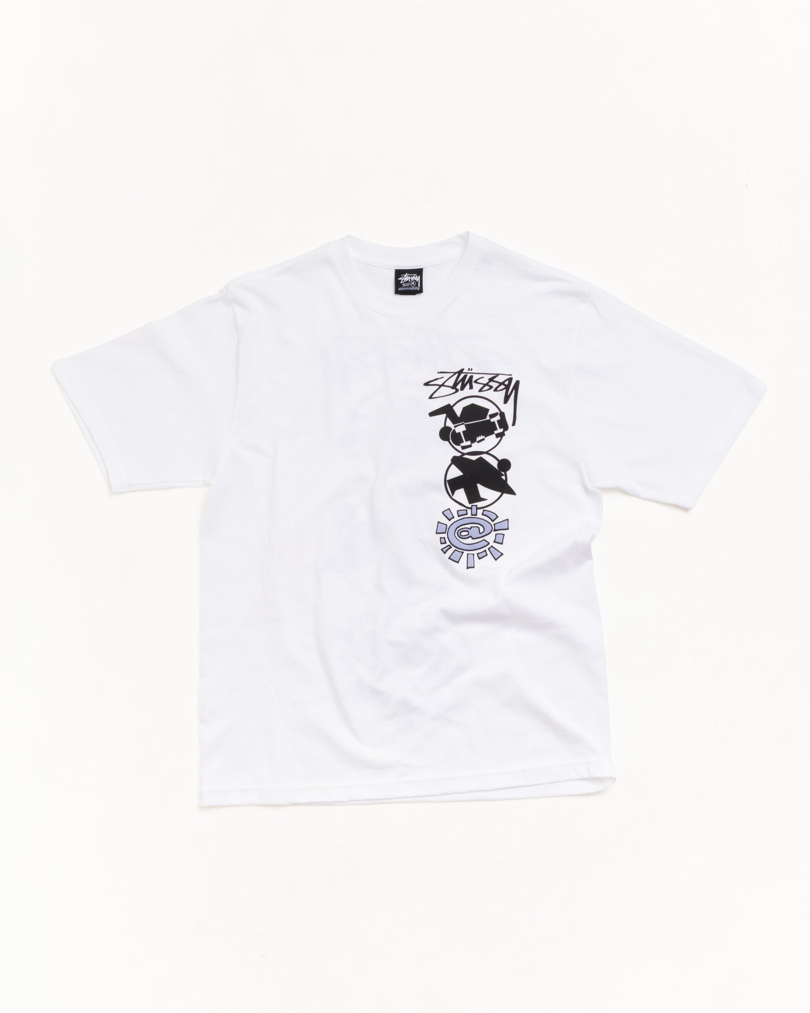 STUSSY グラフィック ポケット Tシャツ ホワイト STUSSY グラフィック