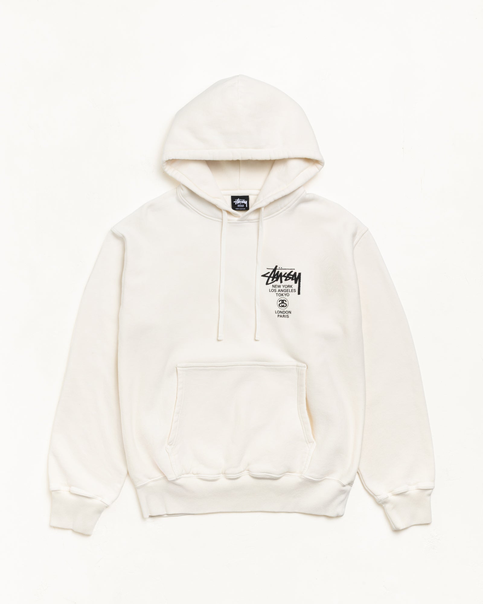 World Tour Hoodie Pigment Dyed – Natural | Sweats | Stüssy