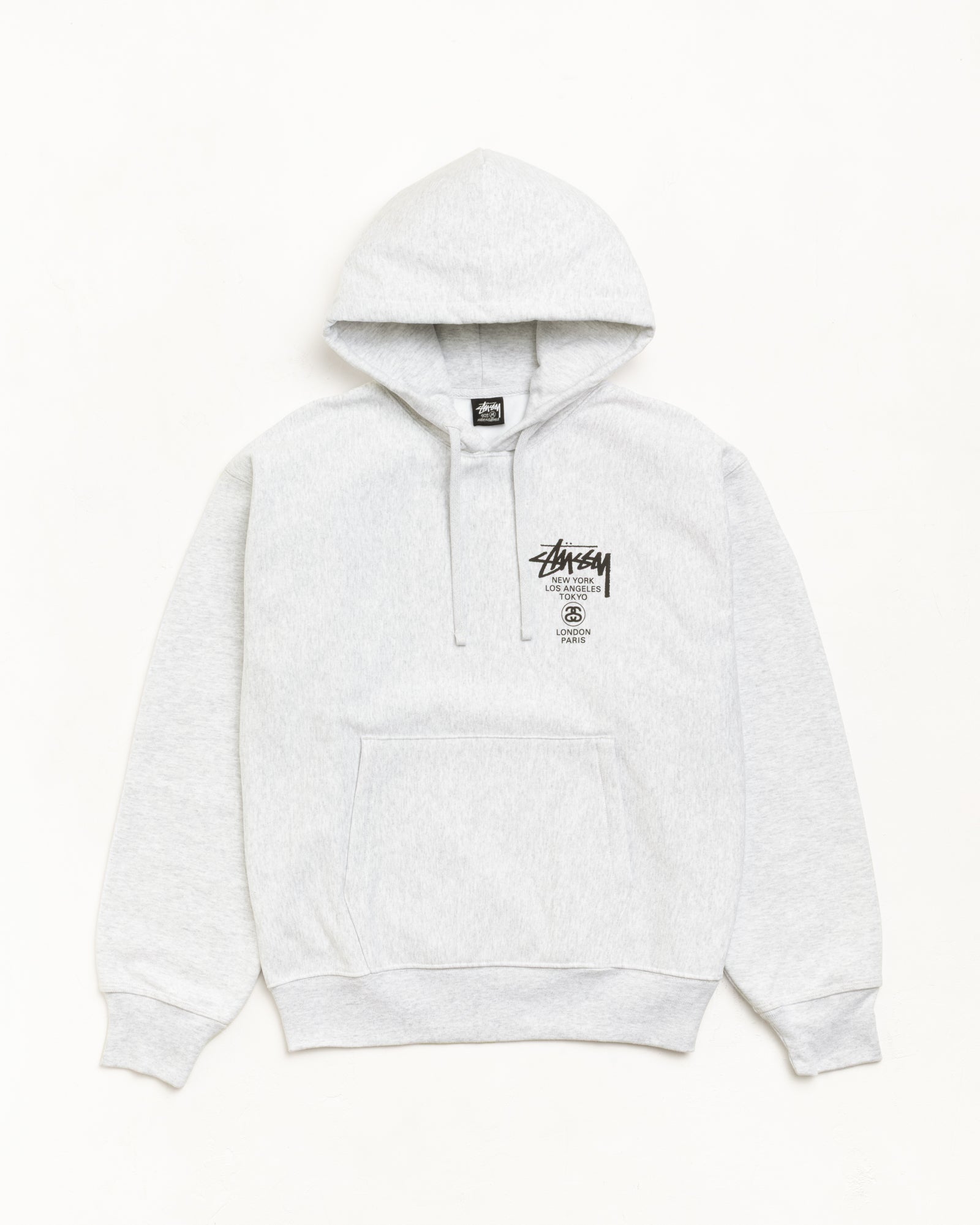 World Tour Hoodie – Ash Heather | Sweats | Stüssy