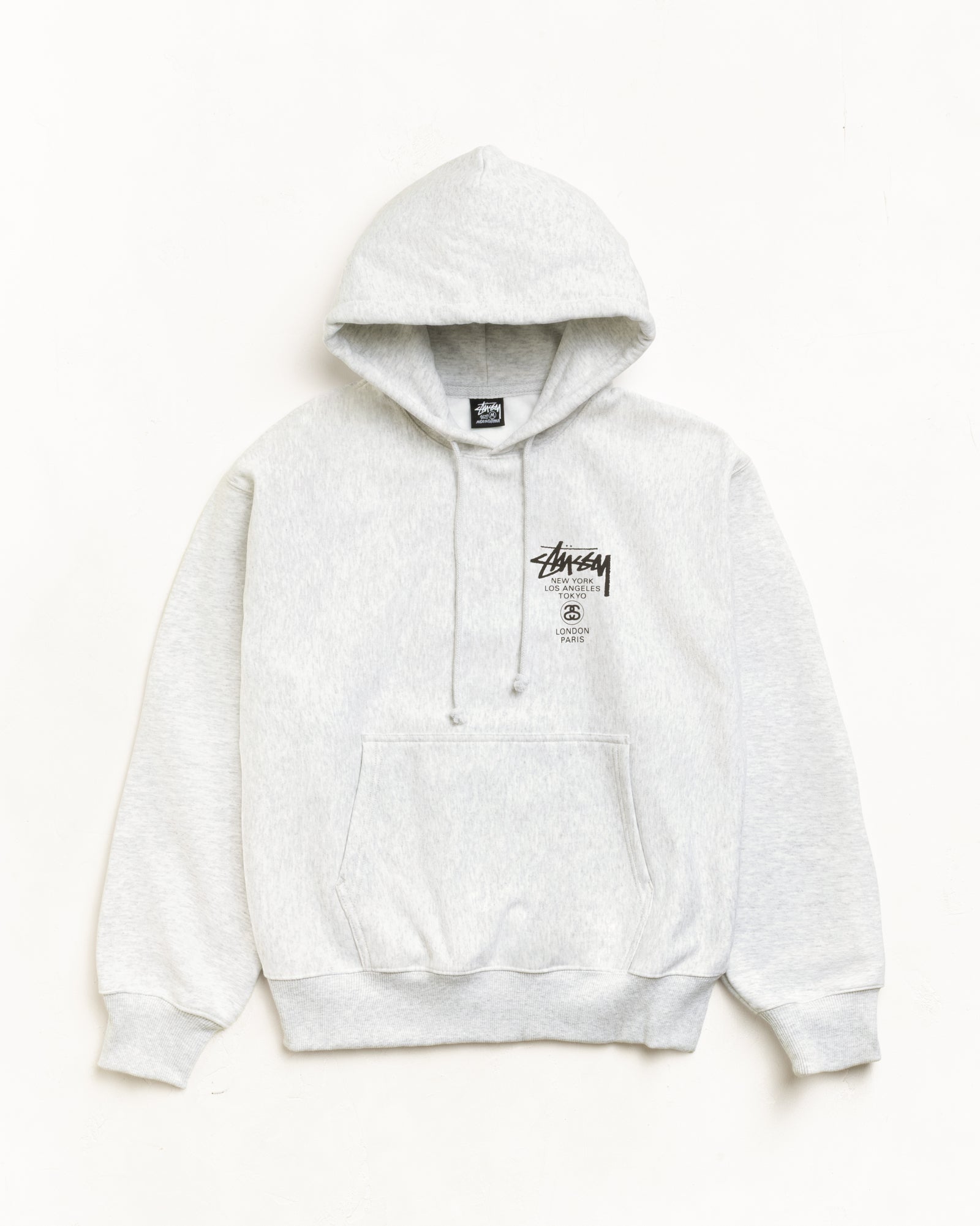 World Tour Hoodie – Ash Heather | Sweats | Stüssy