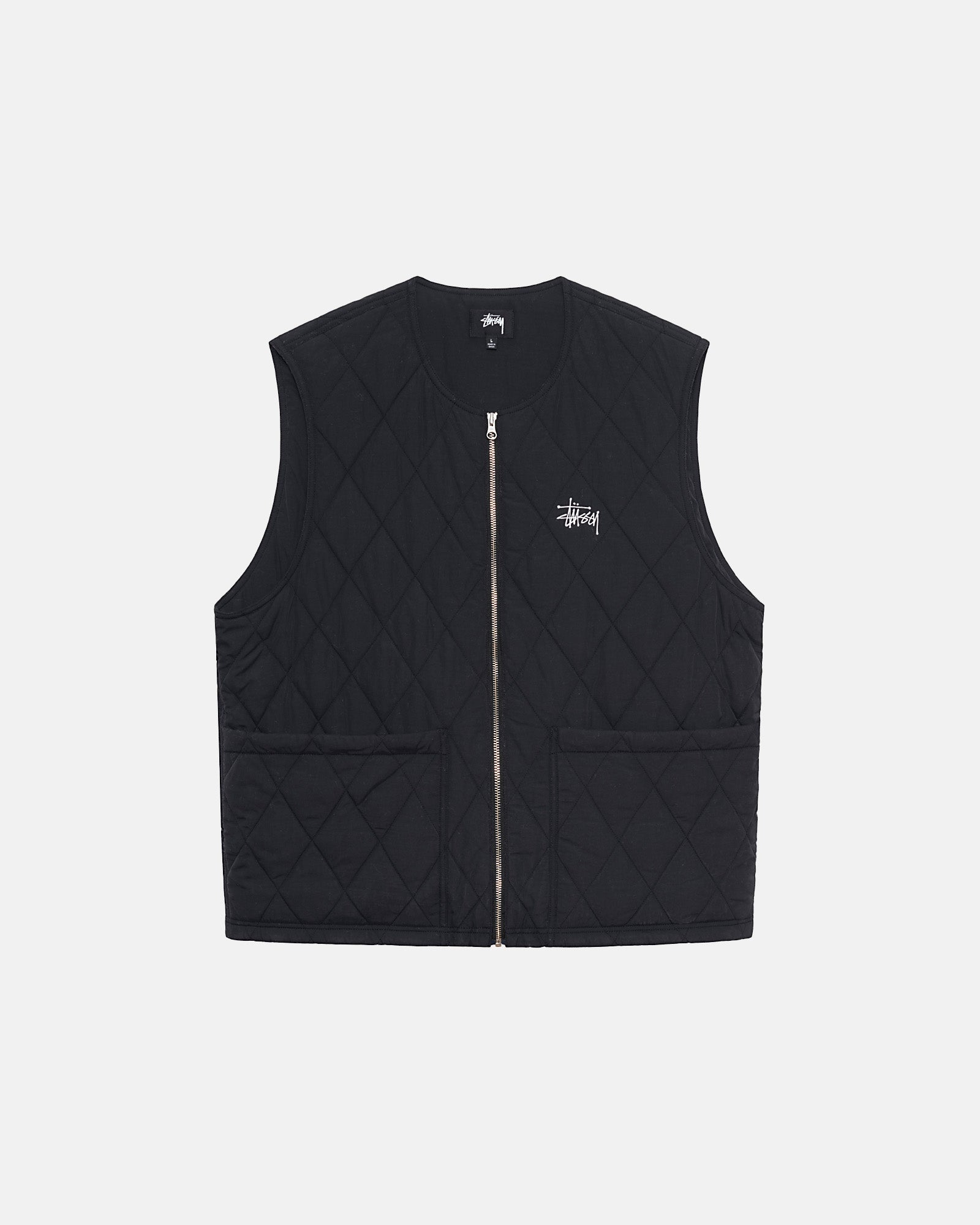 STUSSY DIAMOND QUILTED VEST-