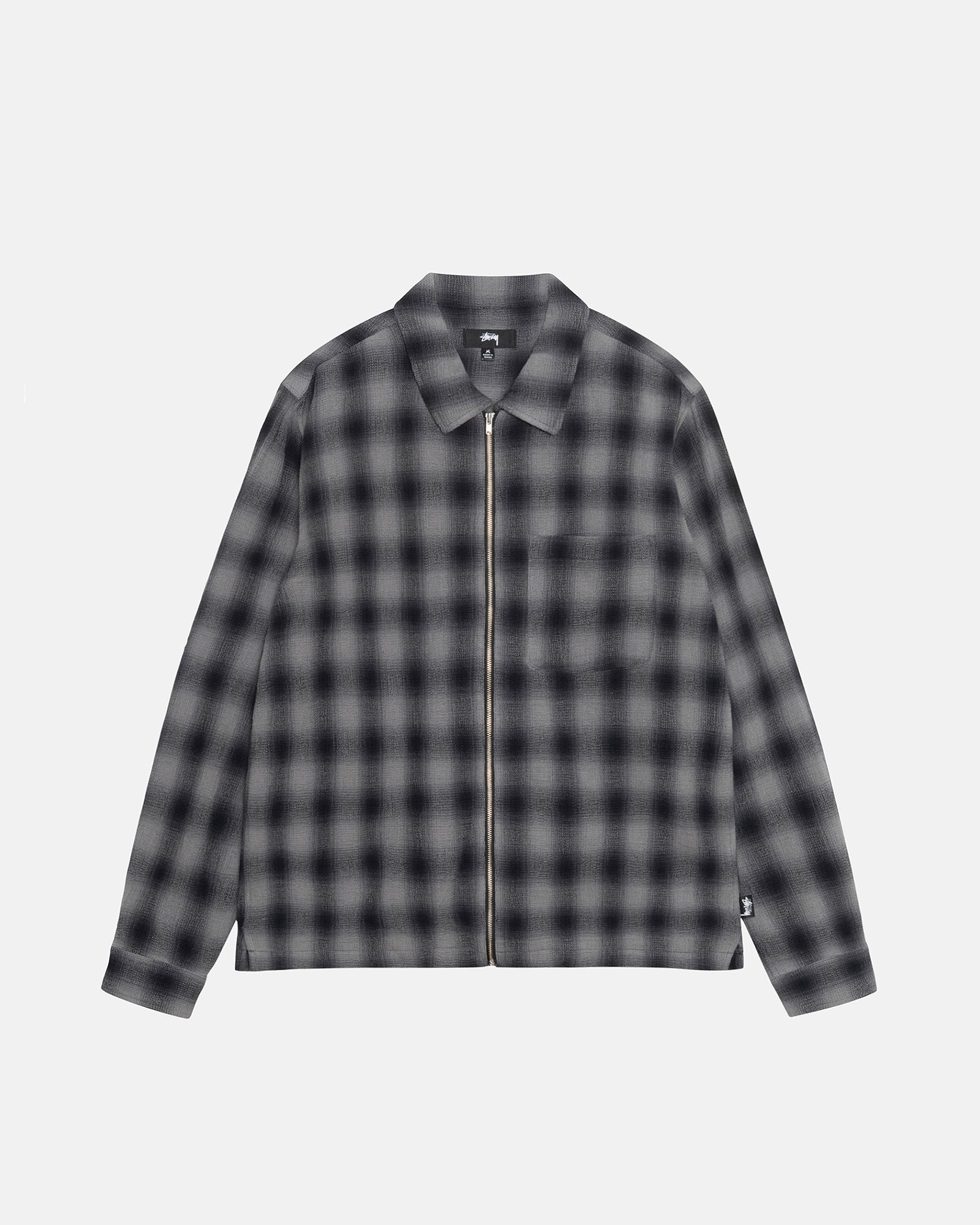 Zip Shirt Twisted Yarn Plaid in charcoal – Stüssy