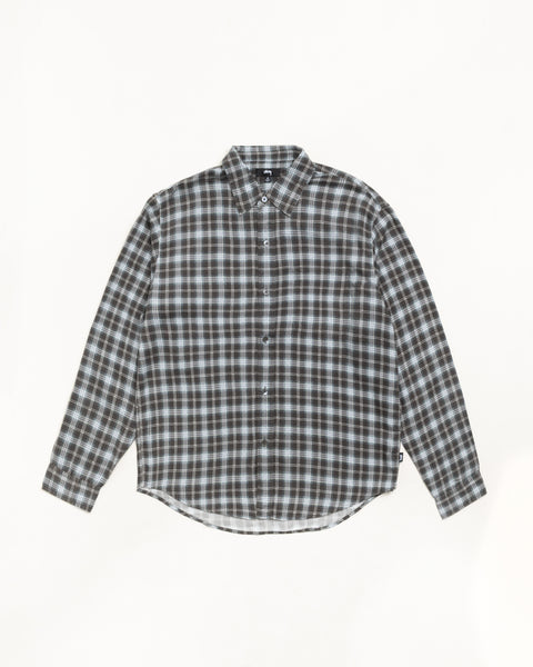 Matthew Plaid Shirt Unisex Short Sleeve In Blue