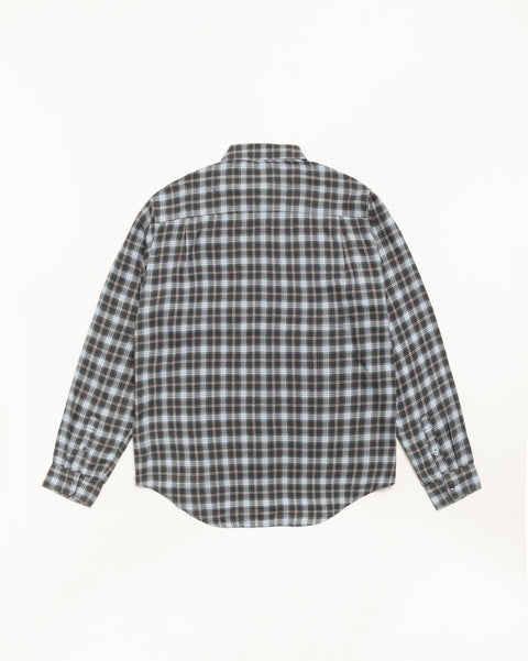 Matthew Plaid Shirt Unisex Short Sleeve In Blue