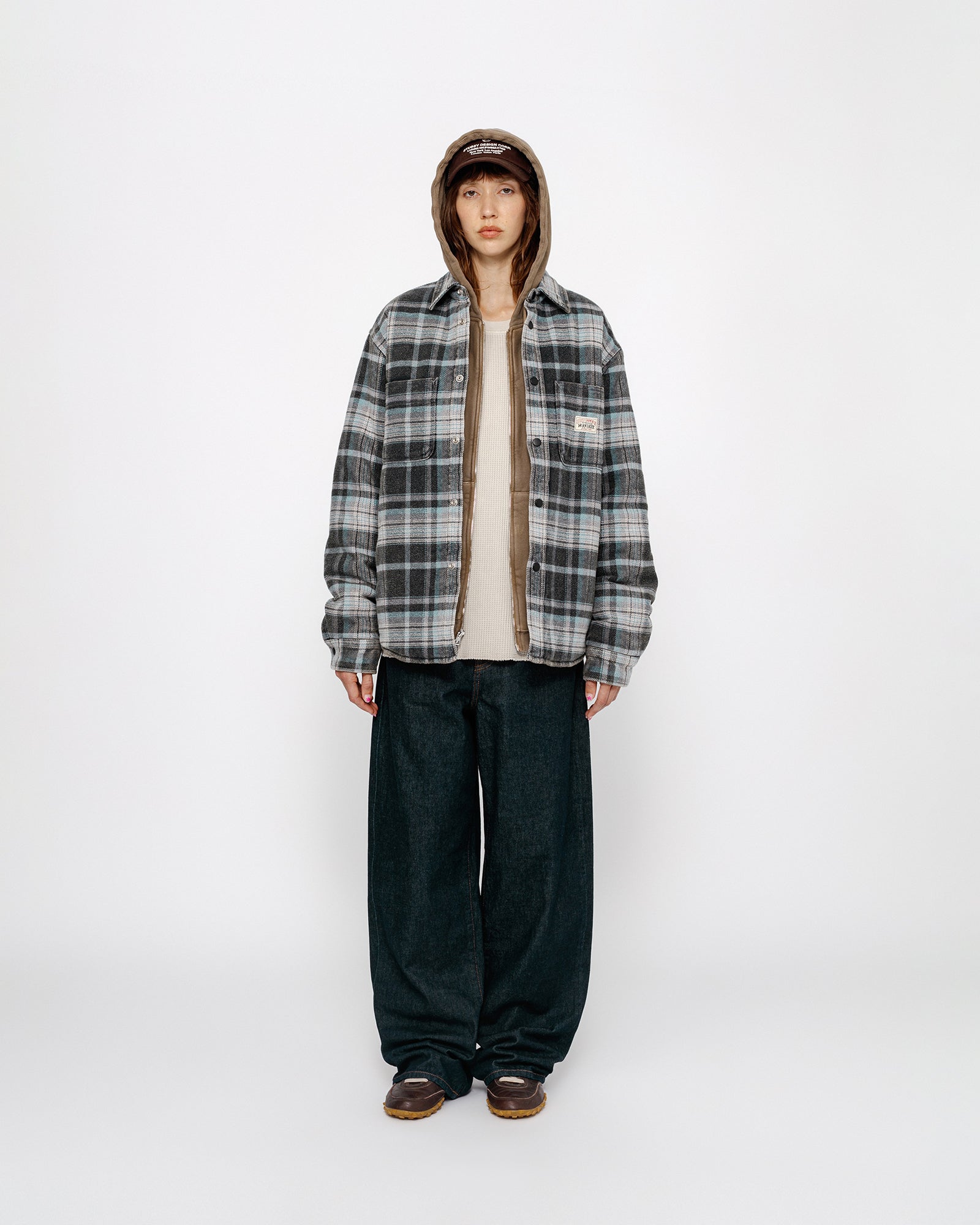 stussy 24aw HEAVY WASHED PLAID SHIRT