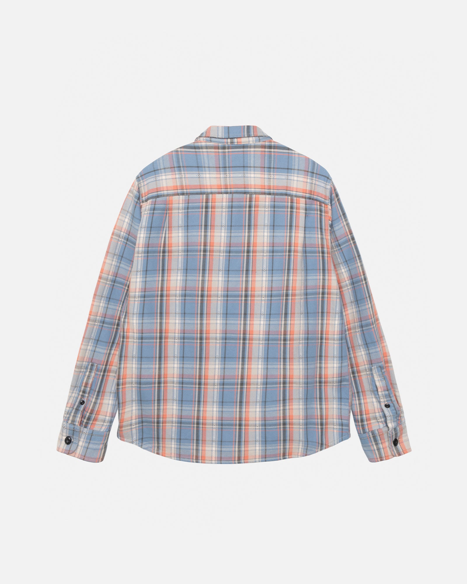 STUSSY DAN WASHED COTTON PLAID SHIRT