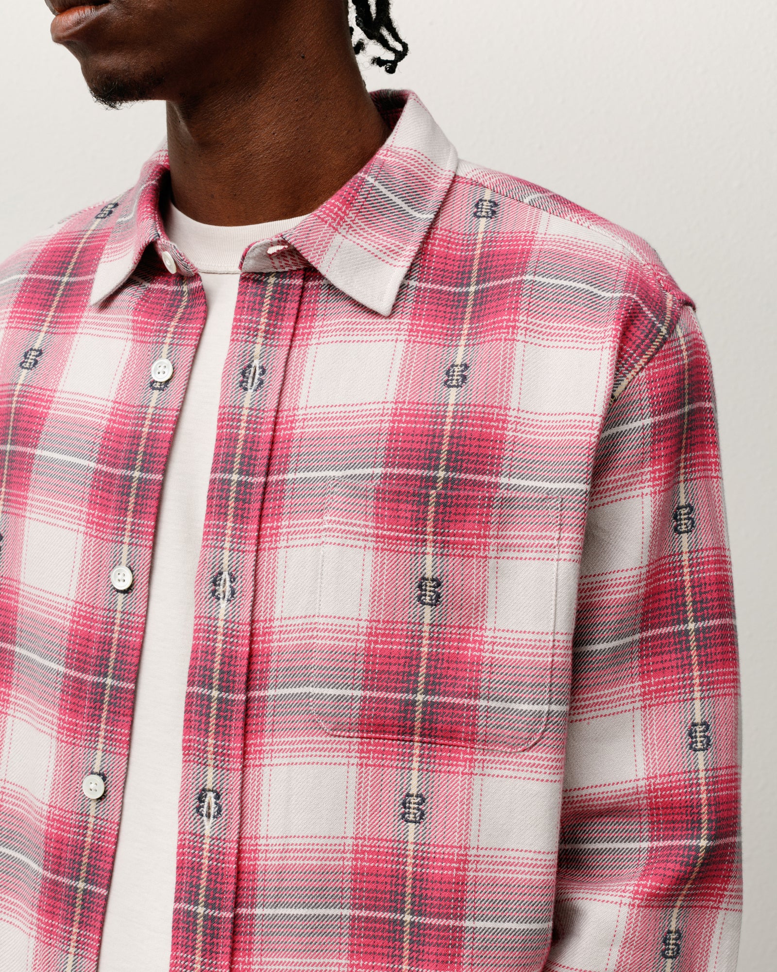 Motif Plaid Shirt – Pink | Tops | Stüssy