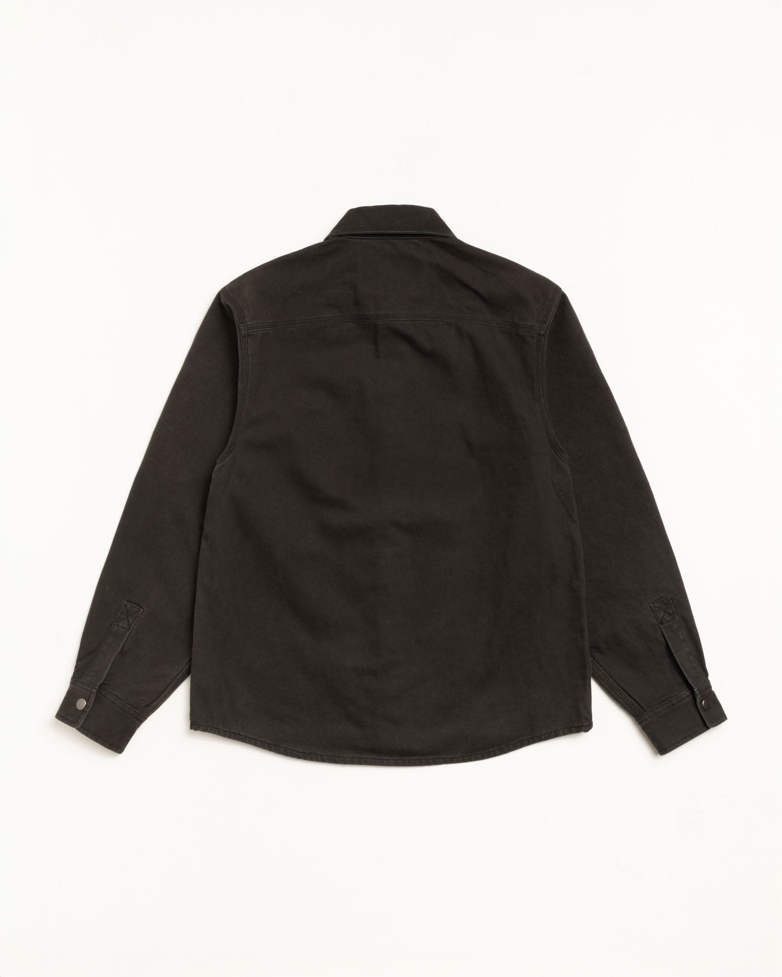 Heavy Washed Canvas Shirt – Black | Tops | Stüssy