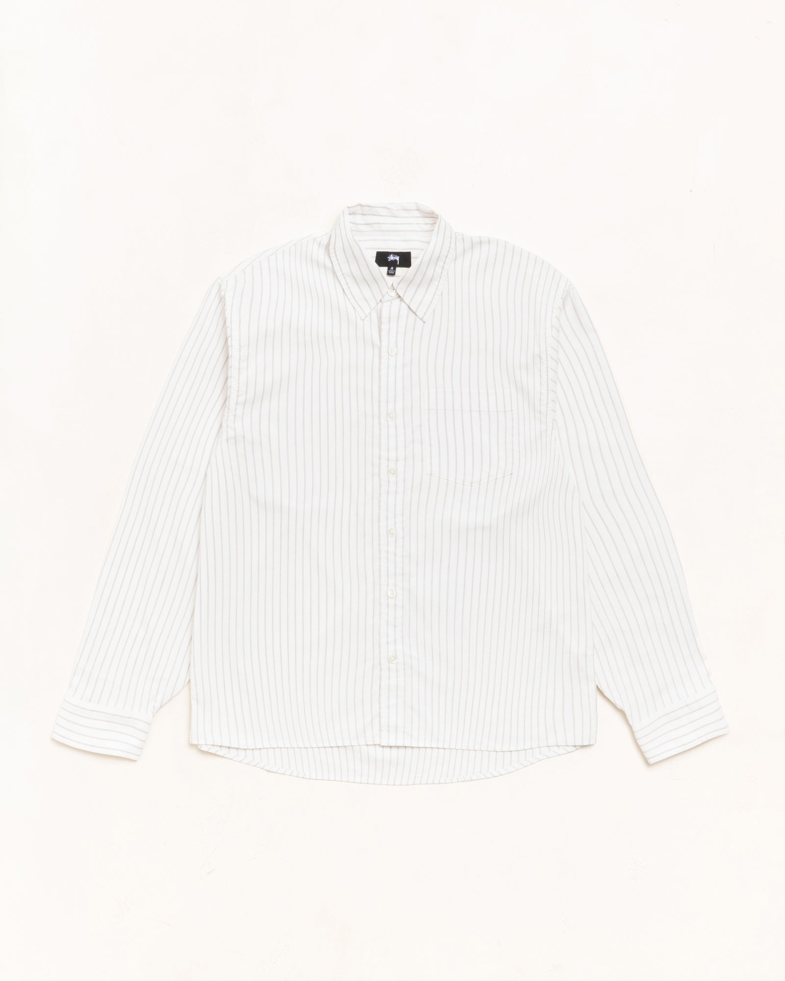 Oxford Ls Shirt Unisex Long Sleeve In Grey Stripe