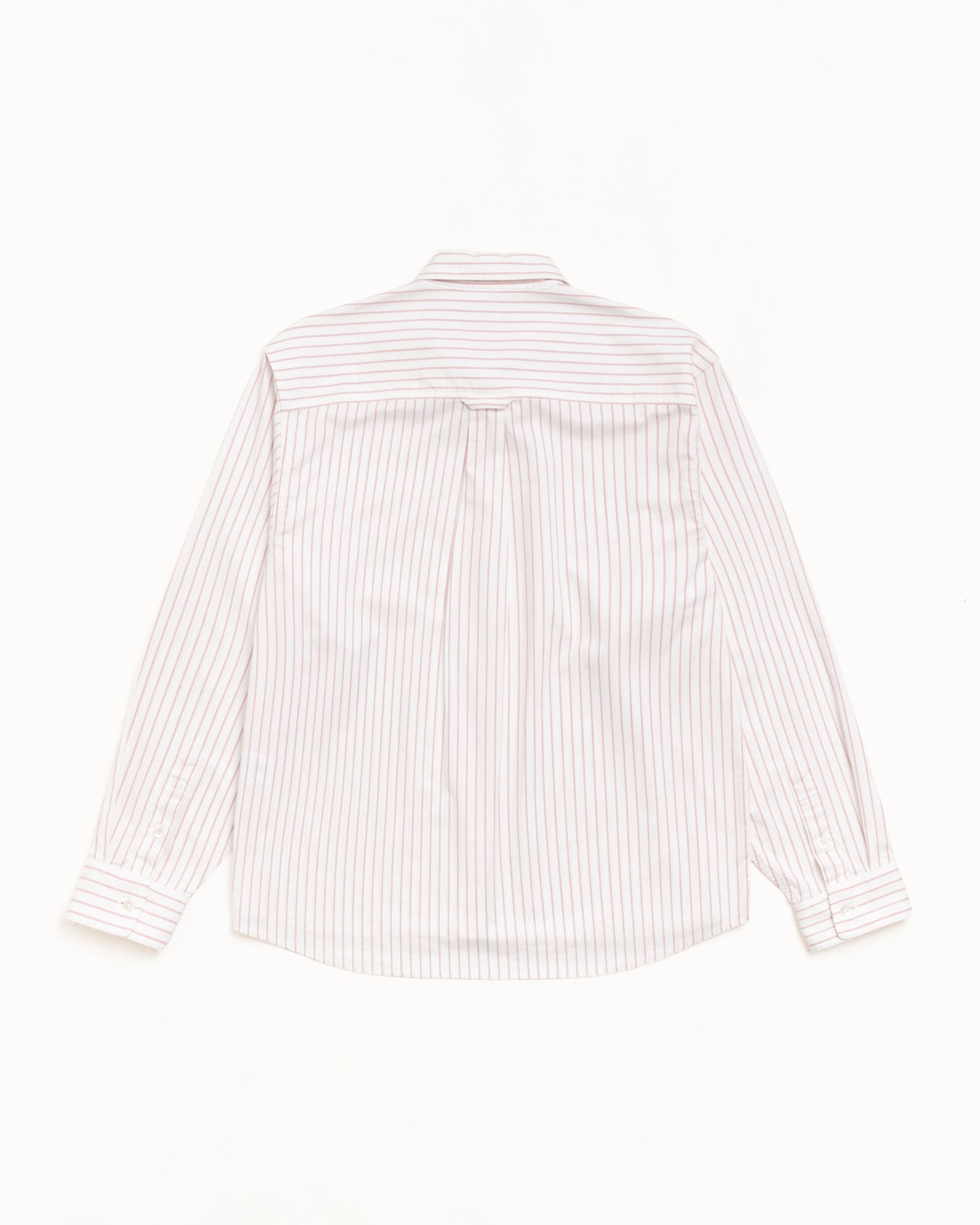 Oxford Ls Shirt Mens Long Sleeve In White Stripe