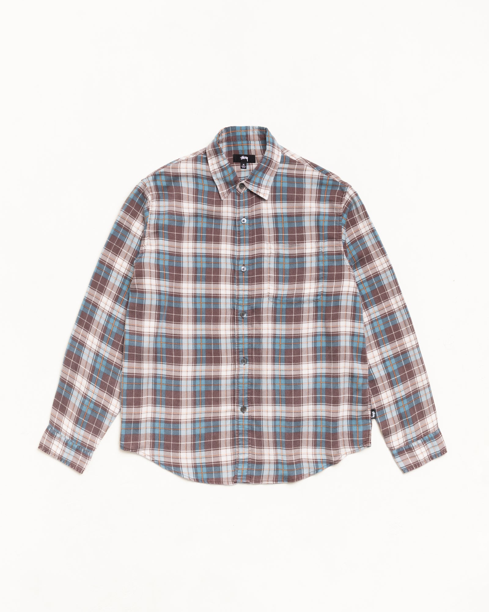 Matthew Plaid Shirt Cl Mens Long Sleeve In Brown
