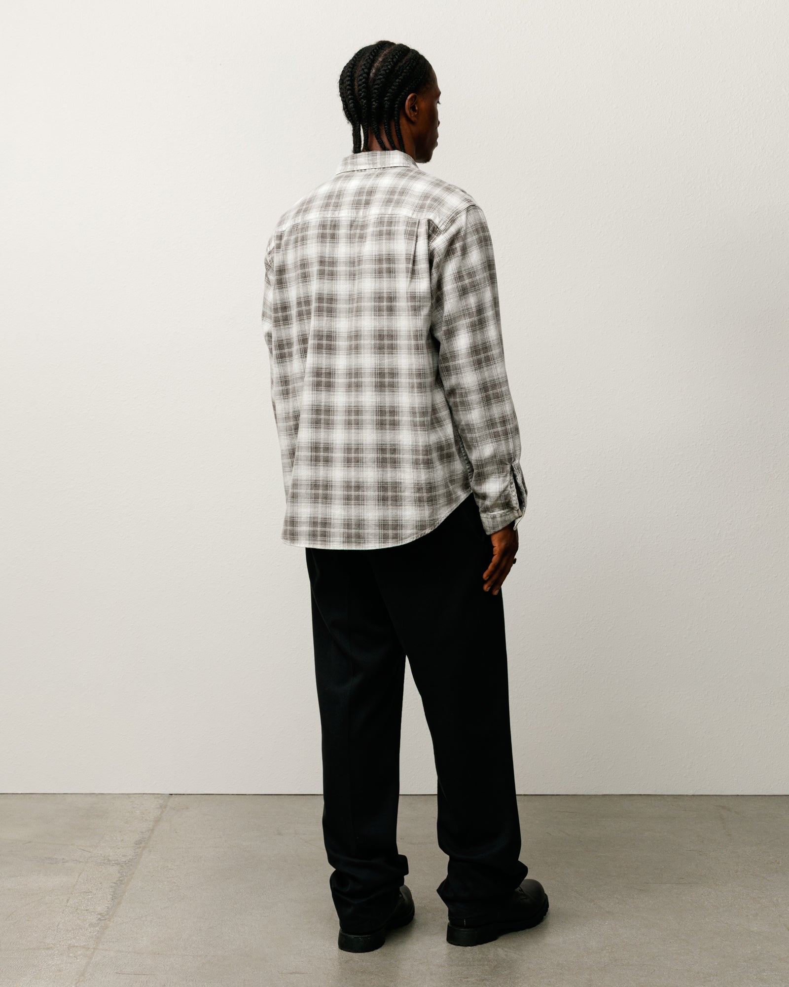 STUSSY グレー・チェック柄 つなぎ L Dax Printed Shirt - Brown | Tops & Shirts | Stüssy