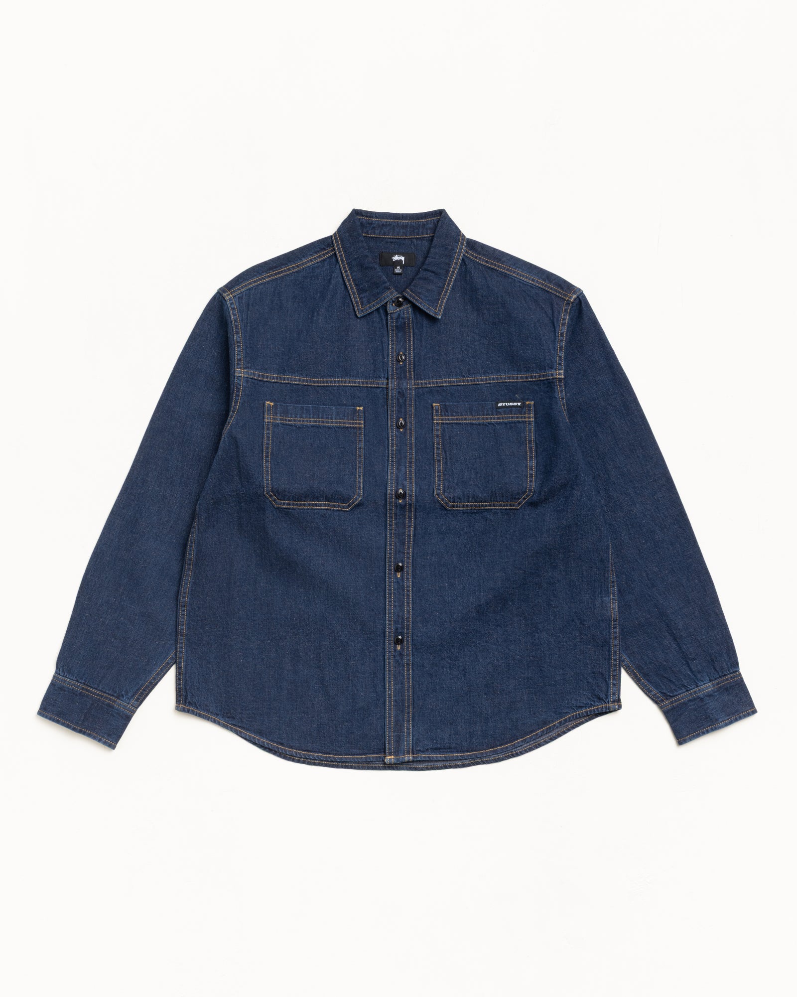 Work Denim Shirt – Dark Denim | Tops & Shirts | Stüssy