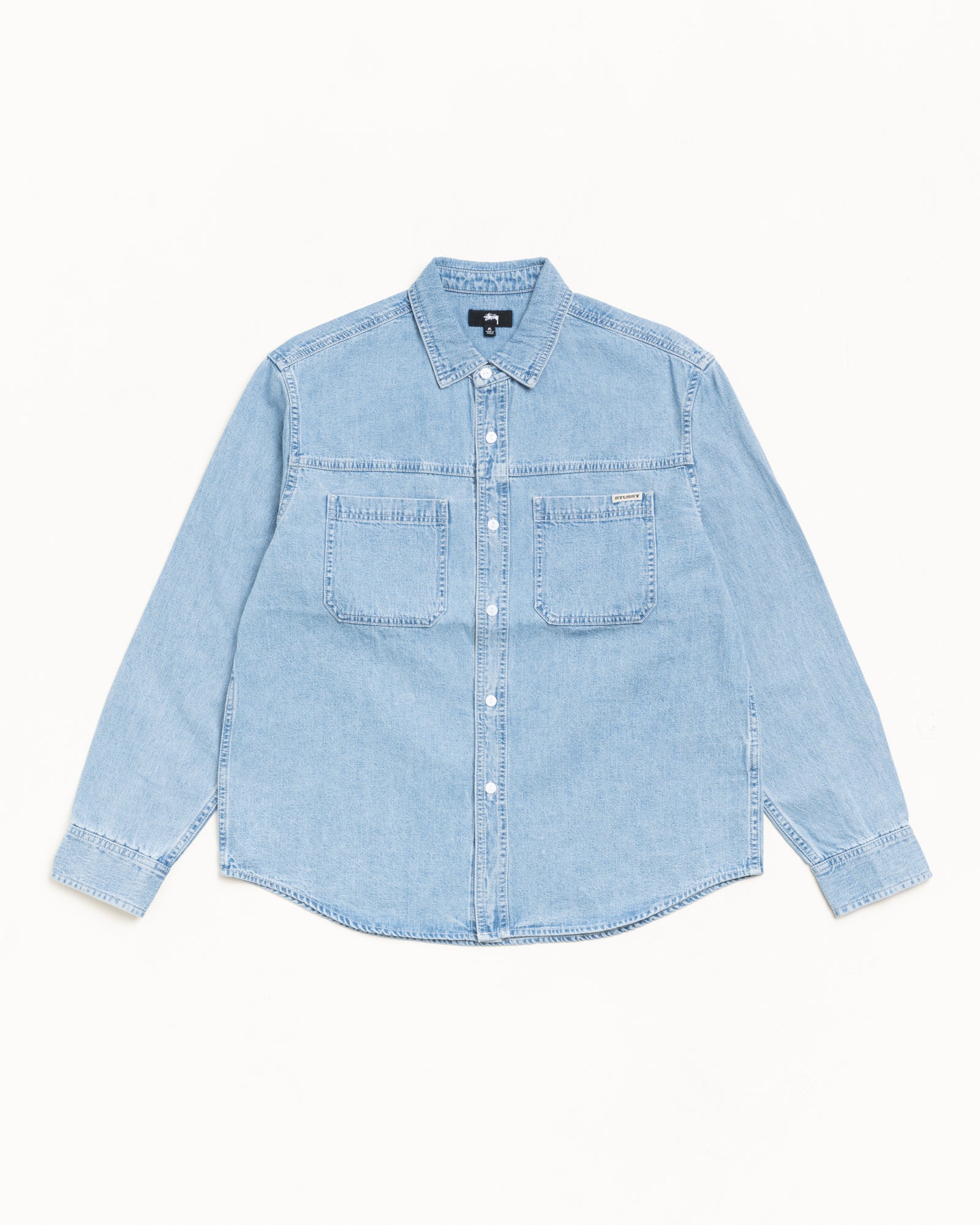Work Denim Shirt – Light Denim | Tops & Shirts | Stüssy