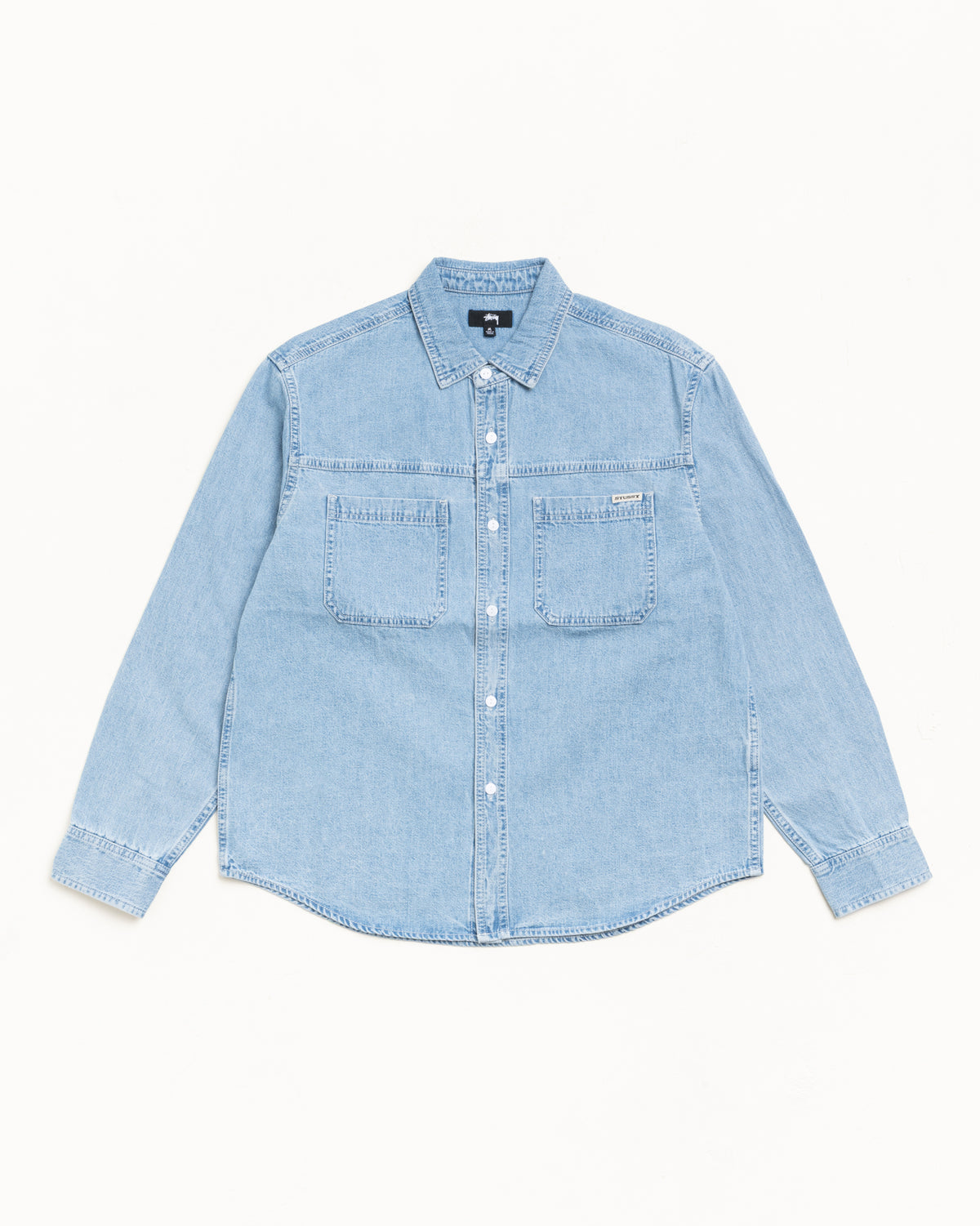 Work Denim Shirt – Light Denim | Tops & Shirts | Stüssy