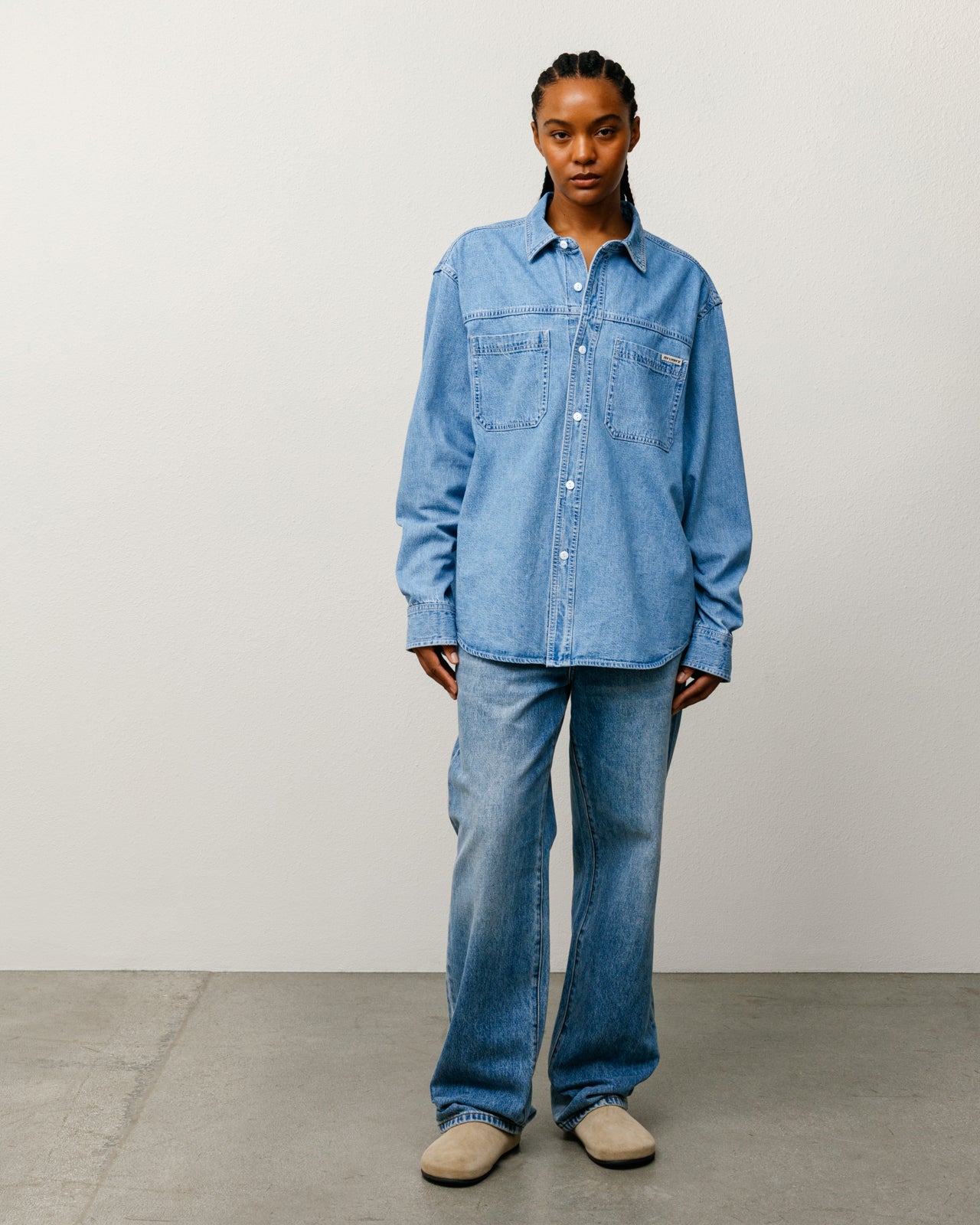 Work Denim Shirt – Light Denim | Tops & Shirts | Stüssy