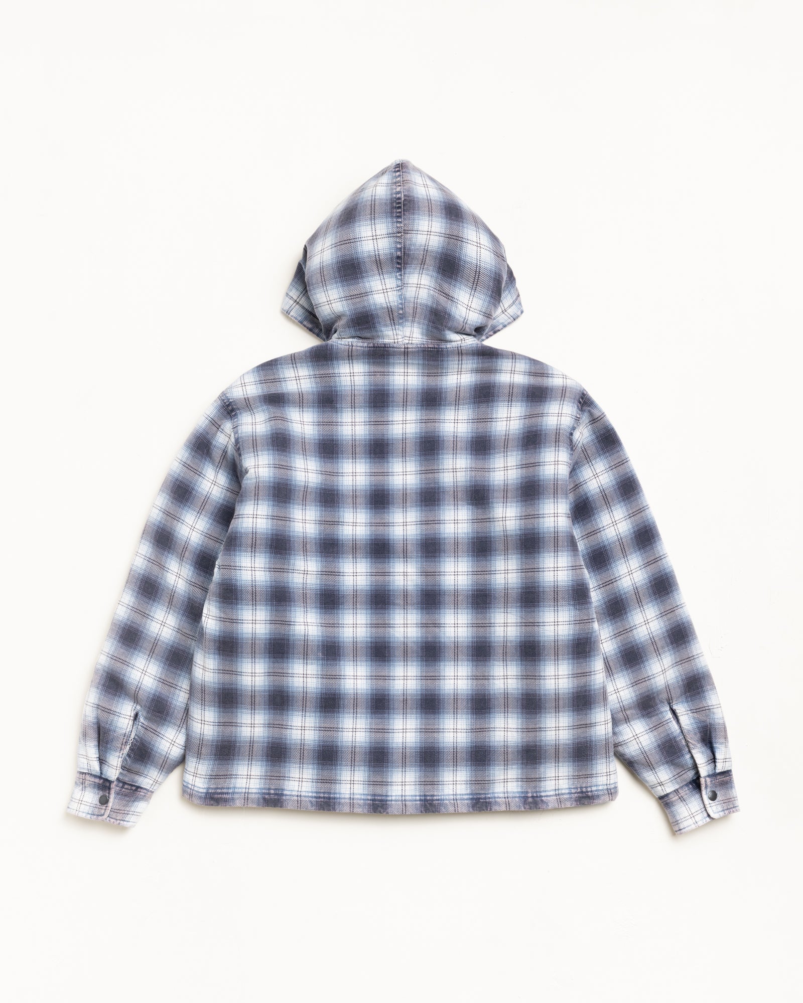 ジャケット・アウター stussy ZIP HOODED PLAID SHIRT Stüssy Zip Hooded Plaid Shirt Charcoal – Très Bien