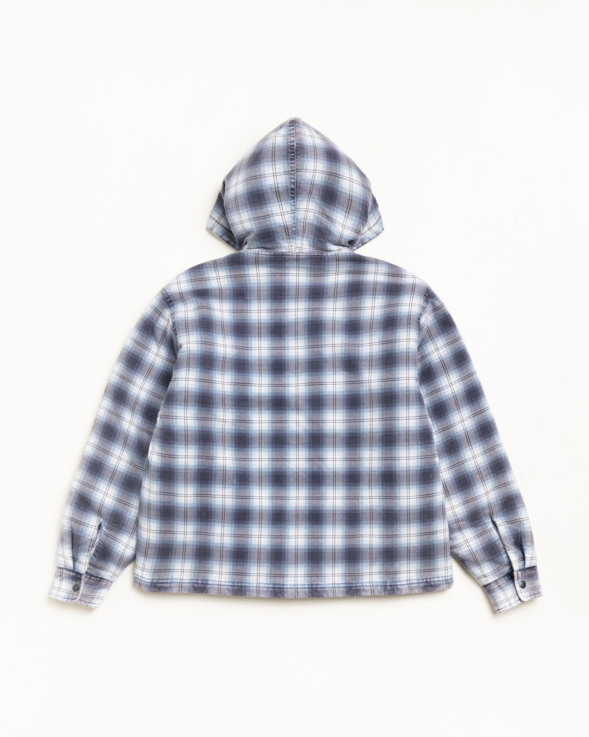 Zip Hooded Plaid Shirt – Blue | Outerwear | Stüssy