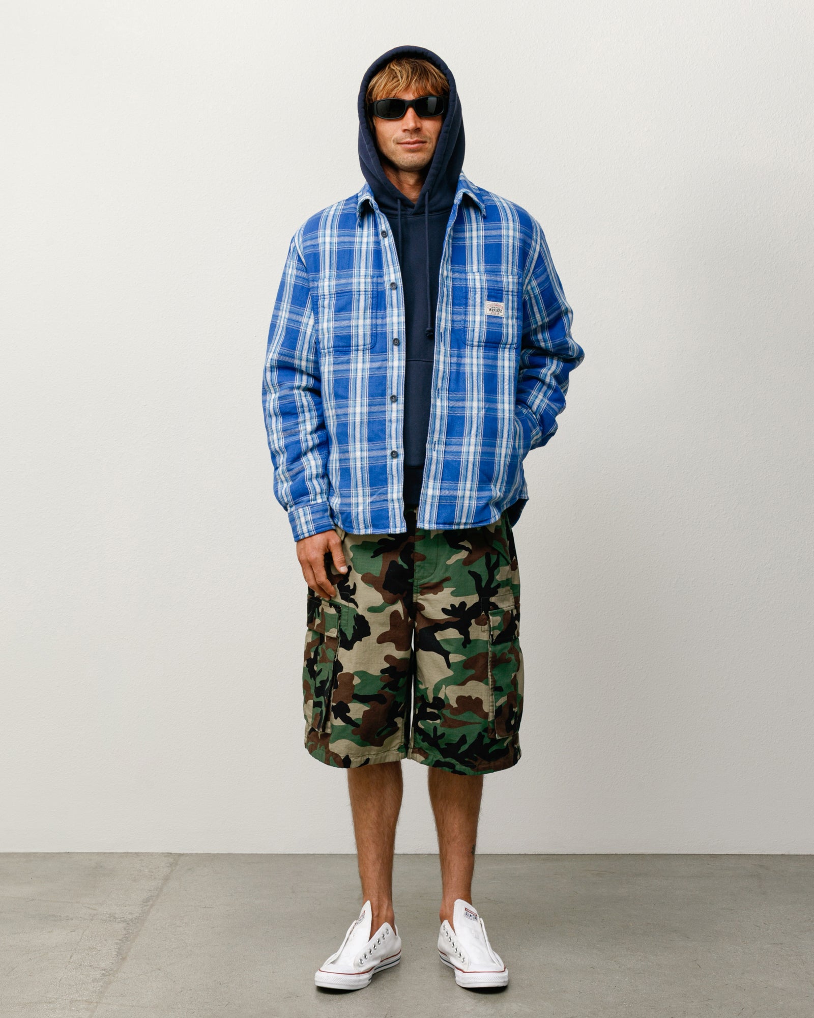 Lau Plaid Shirt Jacket – Blue | Tops & Shirts | Stüssy