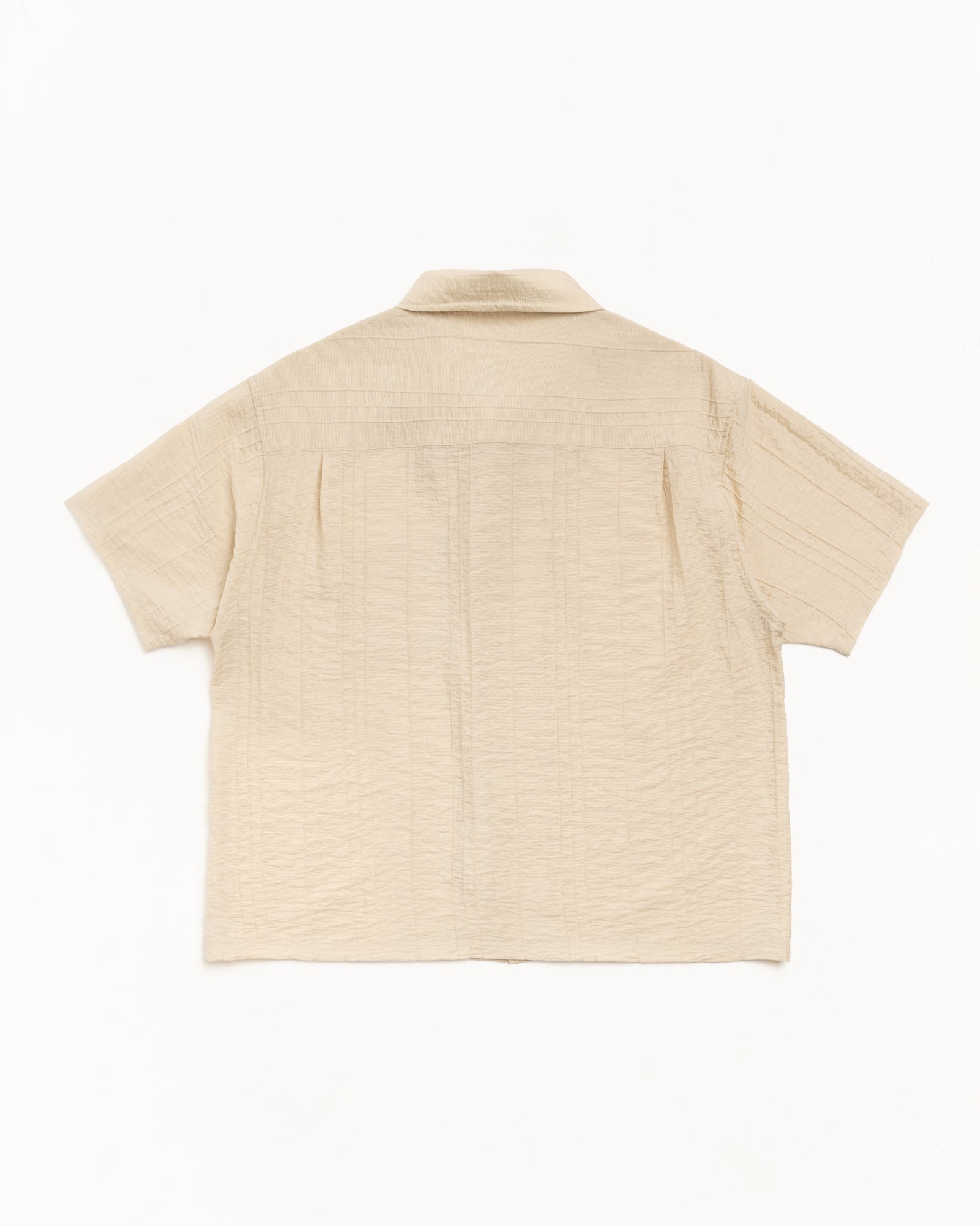 Pleated Textured Shirt – Tan | Tops & Shirts | Stüssy
