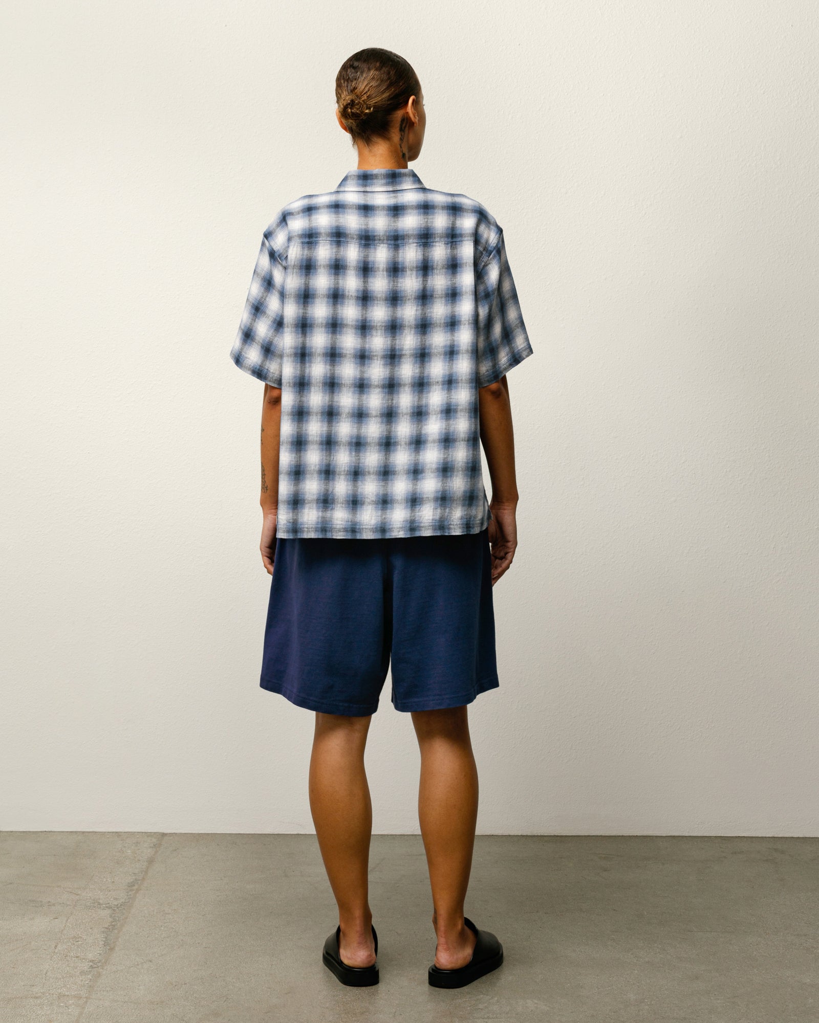 Liam Ss Plaid Shirt Mens Short Sleeve In Blue