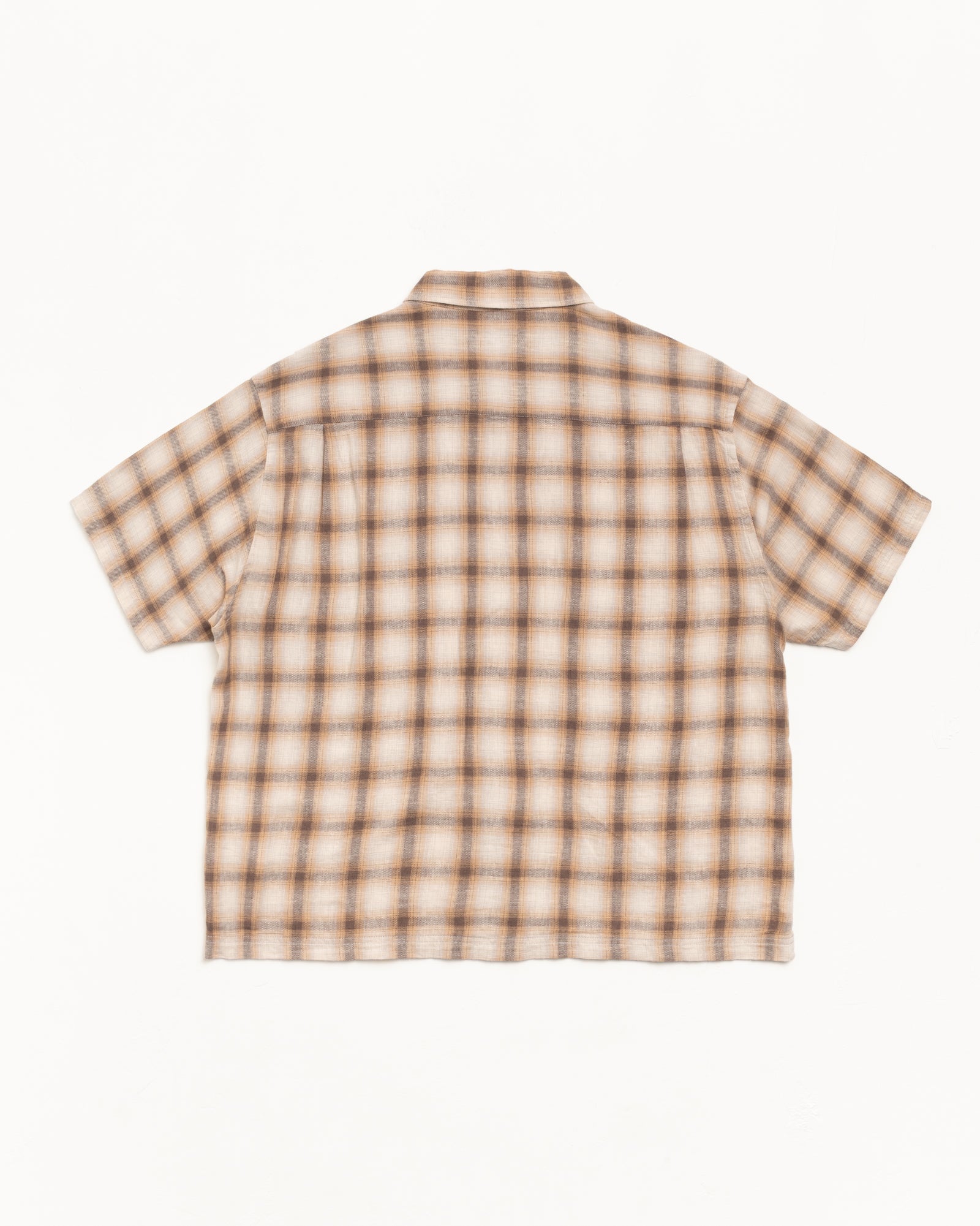 Liam Ss Plaid Shirt Mens Short Sleeve In Brown